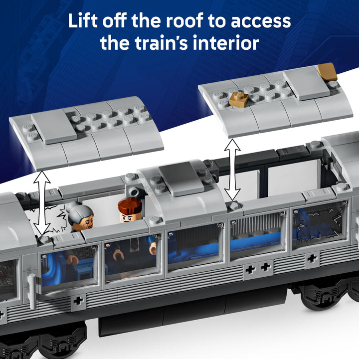 LEGO Marvel Spider-Man vs. Doc Ock Subway Train Scene - Building Playset for Ages 9+