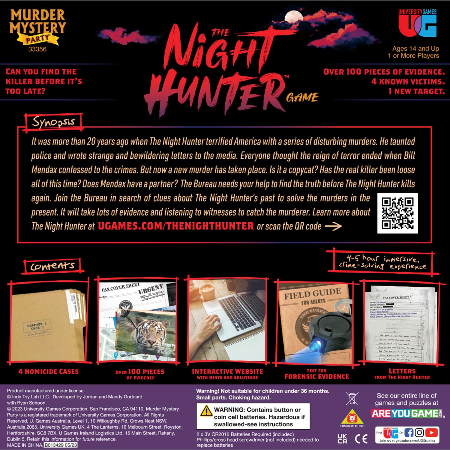 University Games The Night Hunter Murder Mystery Party Game 13