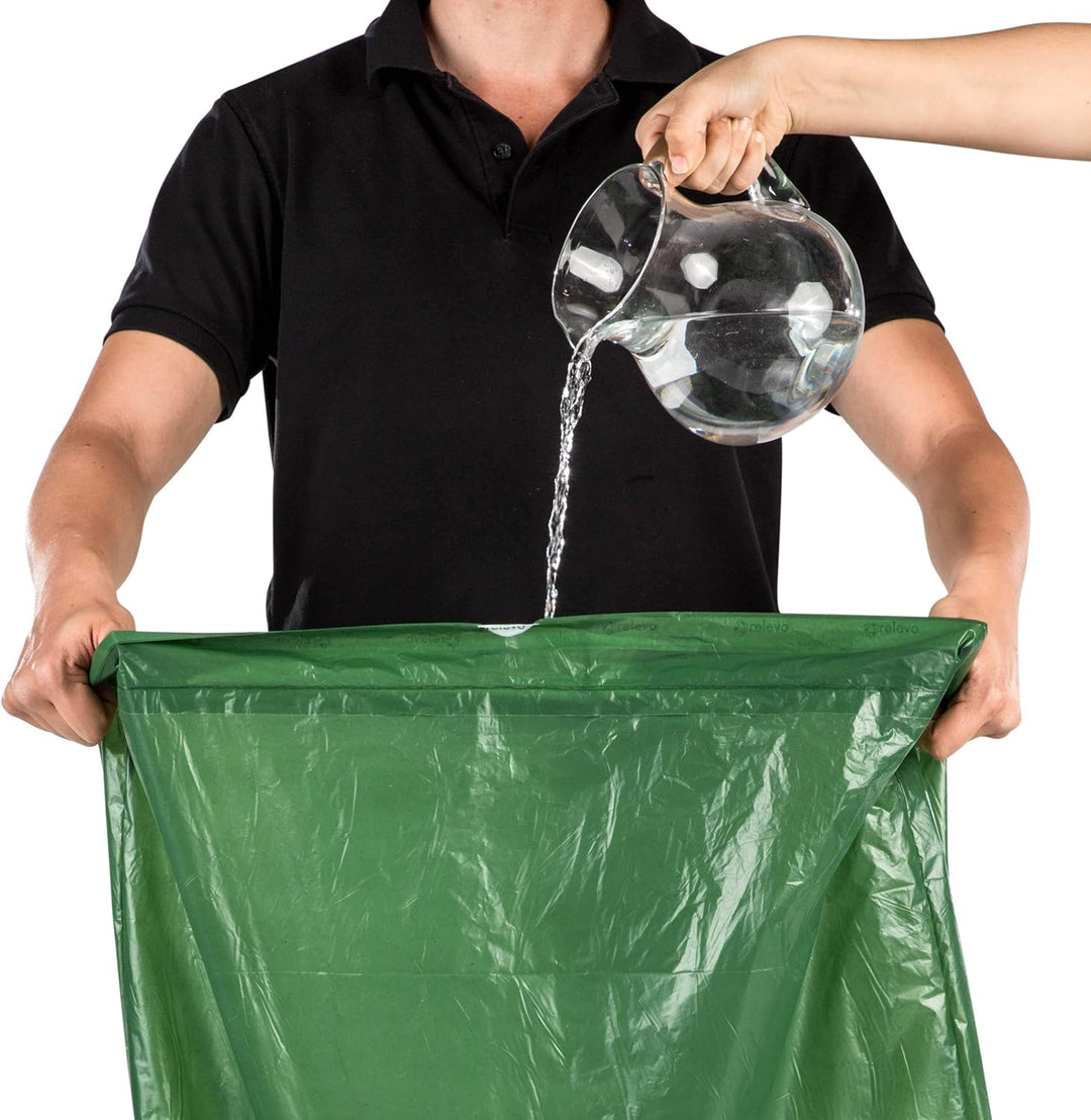 Relevo 100% Recycled Heavy Duty Bin Liners 30L - 45 Count (3 Rolls)