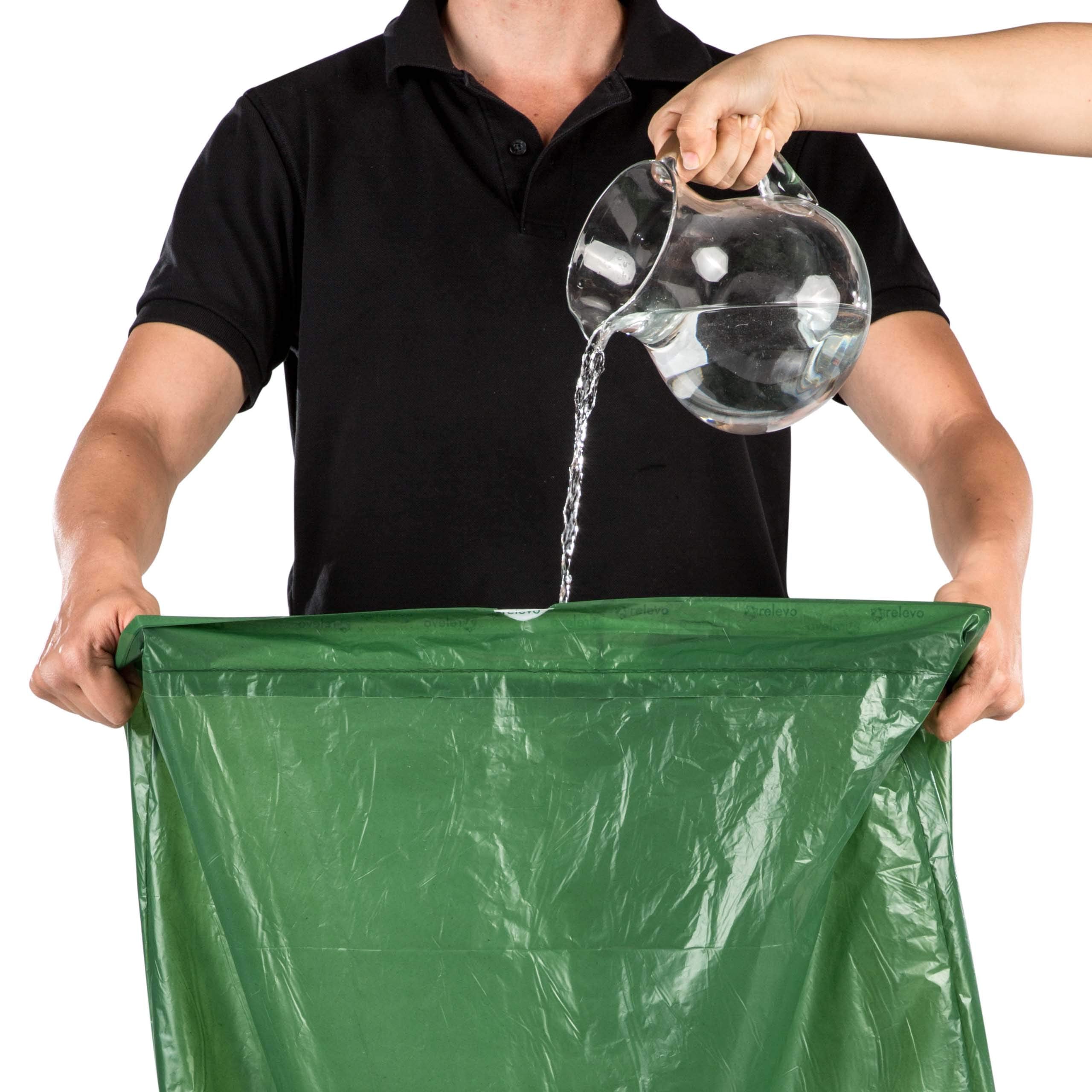 Relevo Green Drawstring Bin Bags - 30L Capacity, 45 Bags 5