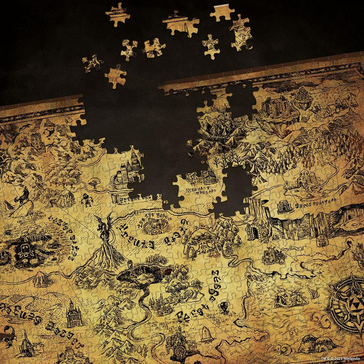 USAopoly Zelda Hyrule Map Puzzle - 1000 Pieces, Ages 8+