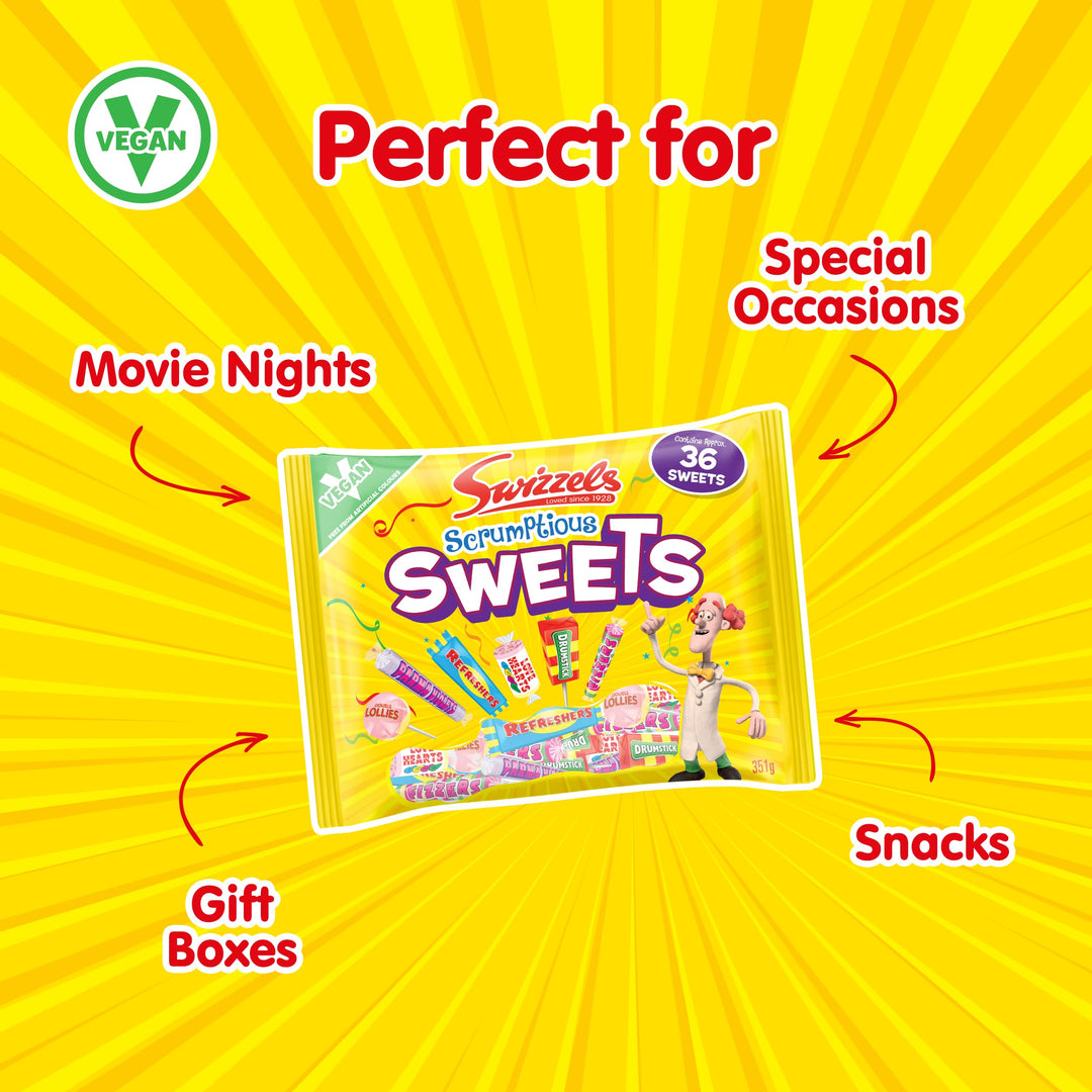 Swizzels Scrumptious Sweets - Assorted Chewy and Hard Candies Selection