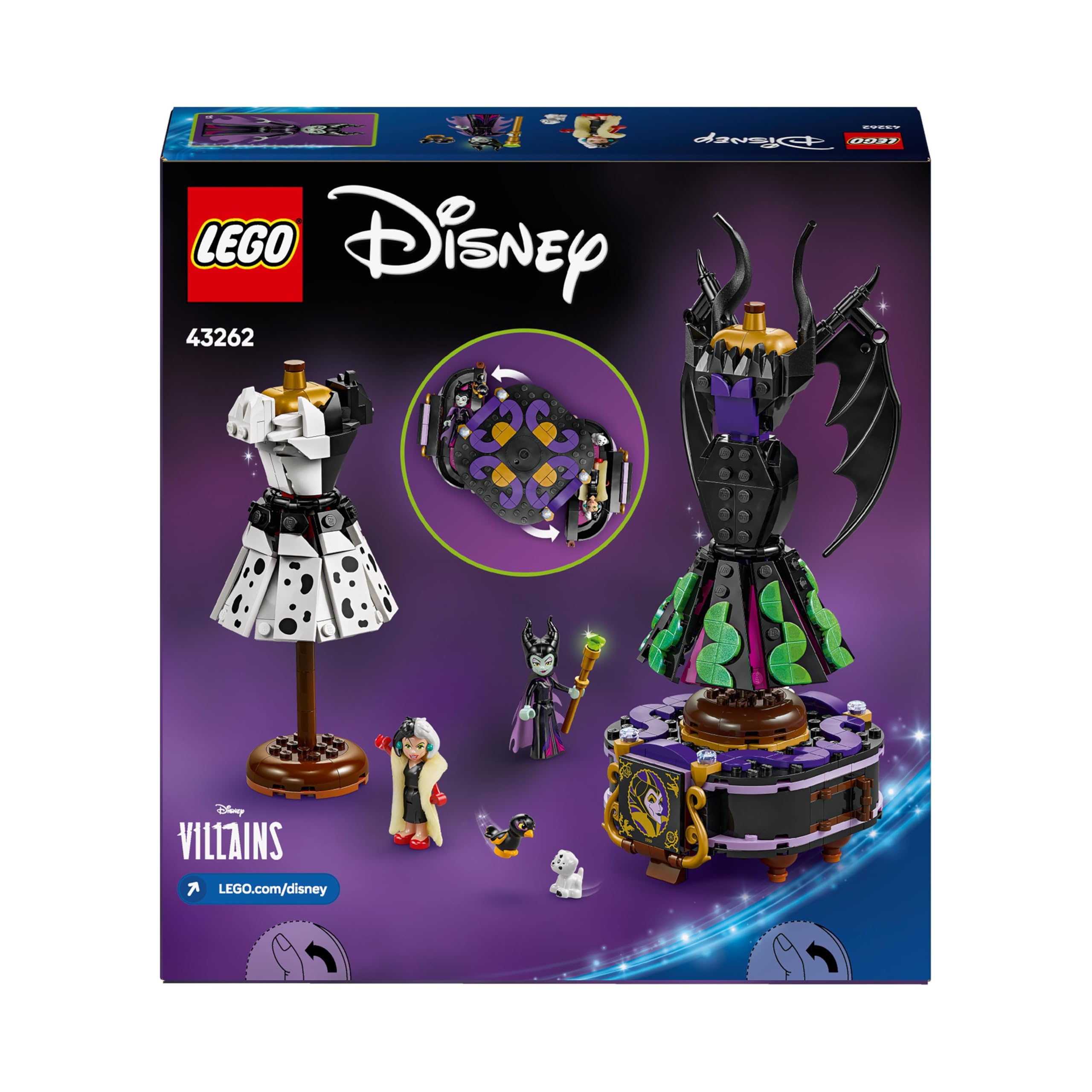 LEGO Disney Maleficent and Cruella De Vil Dresses Building Set - Creative Fashion Toy for 9+ 7
