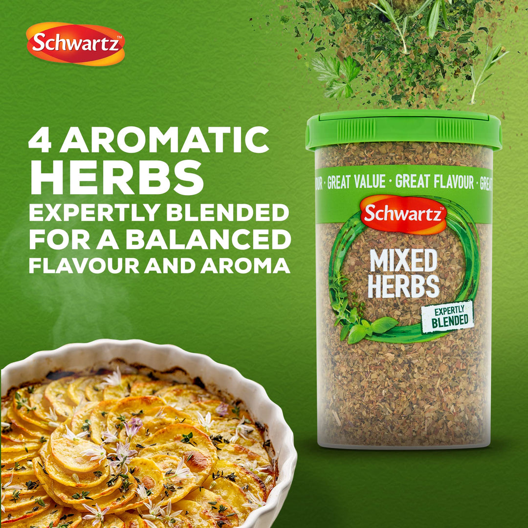 Schwartz Mixed Herbs 27g - Marjoram, Basil, Oregano & Thyme Blend