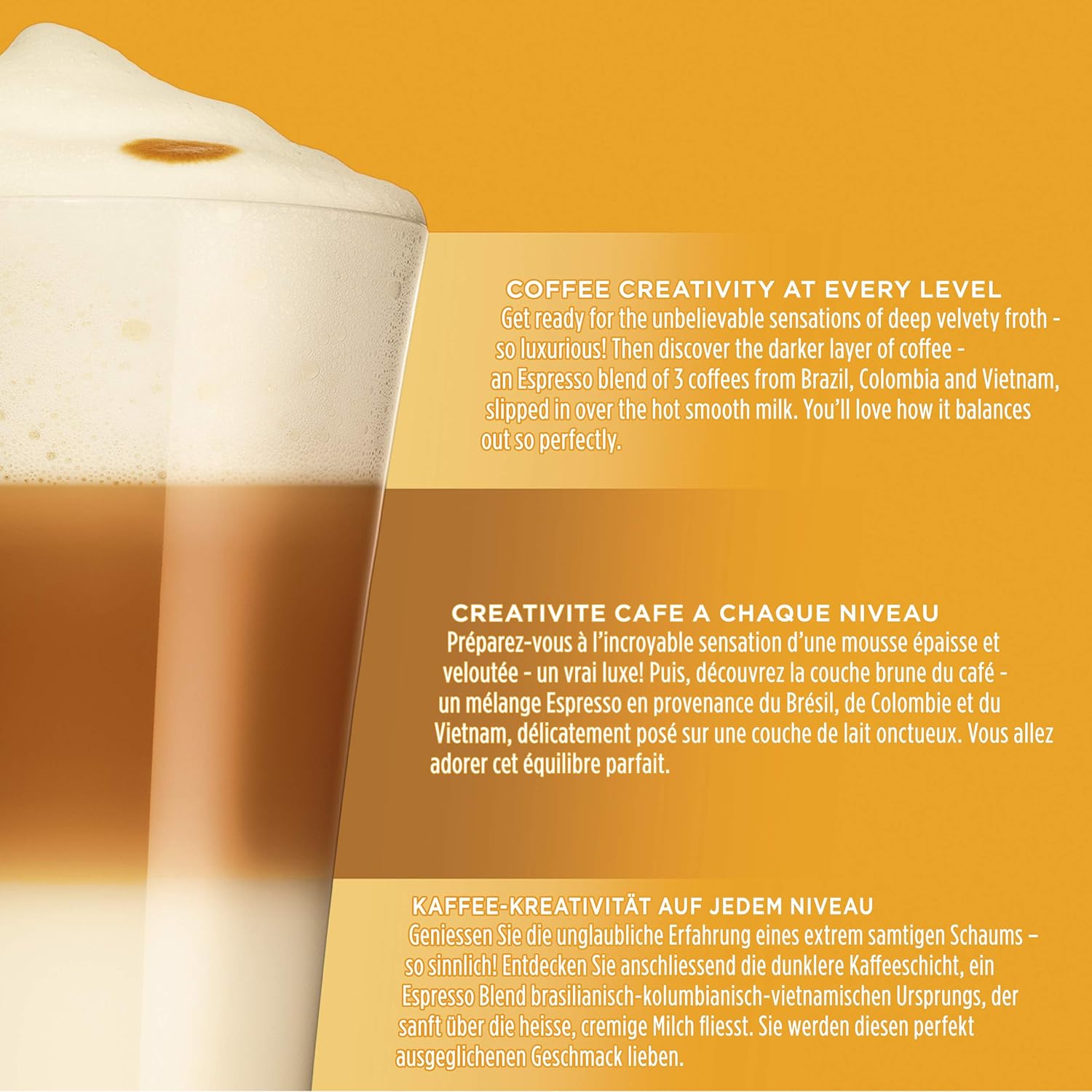 Nescafé Dolce Gusto Latte Macchiato Kaffeepads, 3 x 16 Kapseln (insgesamt 48) – Vollmilch- und Arabica-Robusta-Mischung 5