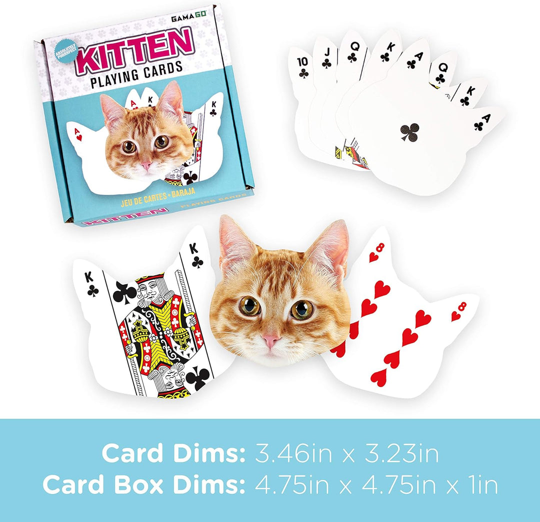 Kitten-Shaped Playing Cards | 52 Card Deck + 2 Jokers