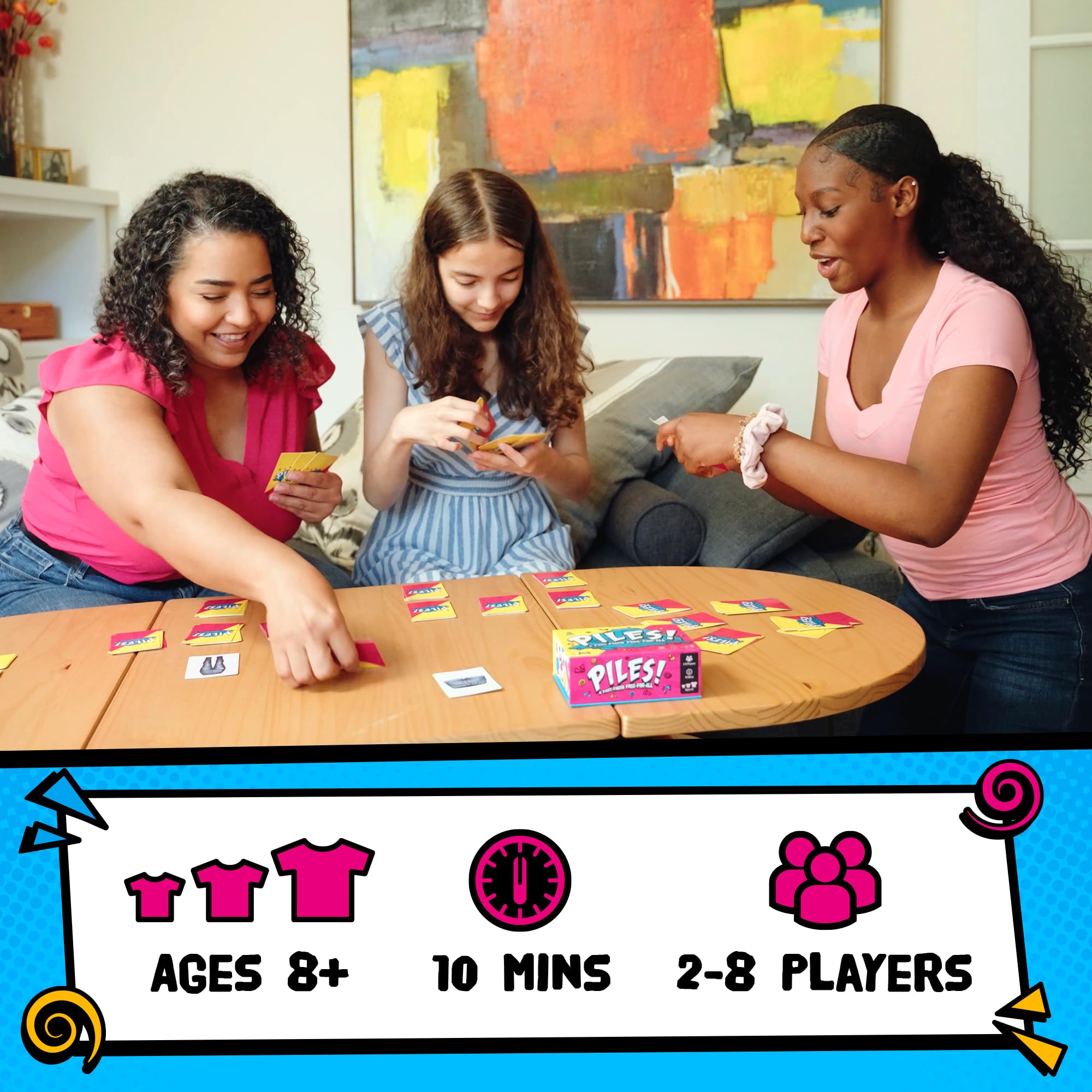 Lost Boy Entertainment Piles! Card Game - Fast-Paced Set Collecting | Ages 8+ | Under 10 Min Playtime