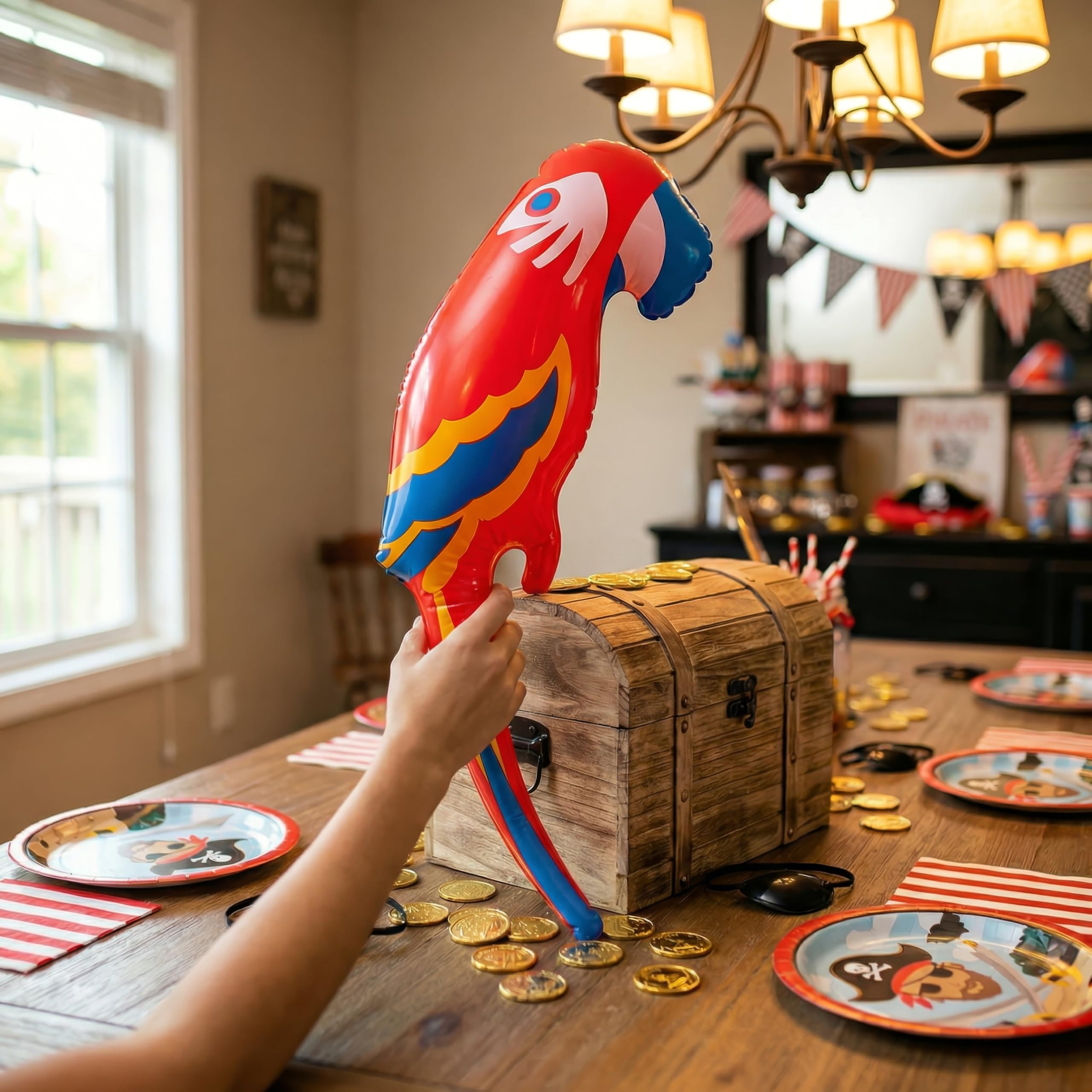 HENBRANDT Inflatable Parrot 48cm Tropical Bird Blow Up Animal for Party Decor 5