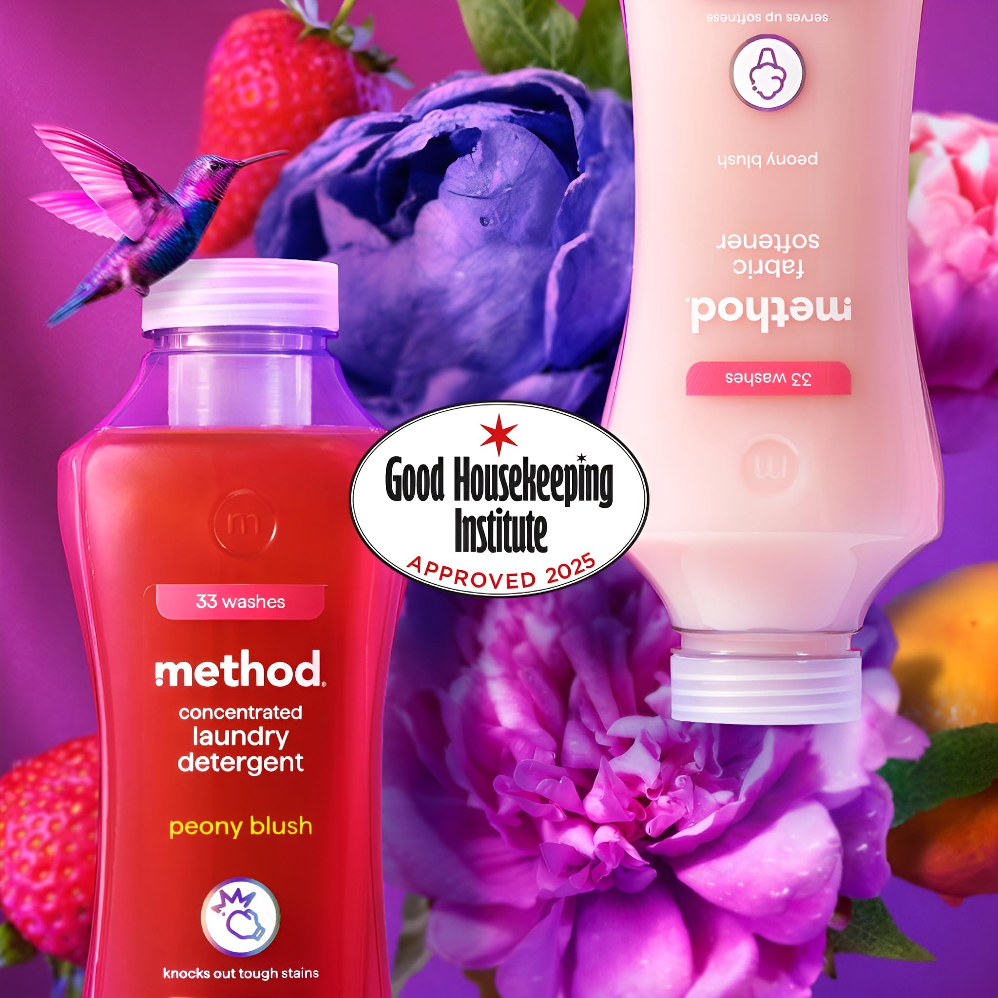 Method Concentrated Laundry Detergent - Fresh Peony Blush Scent | 990 ml | Biodegradable 3