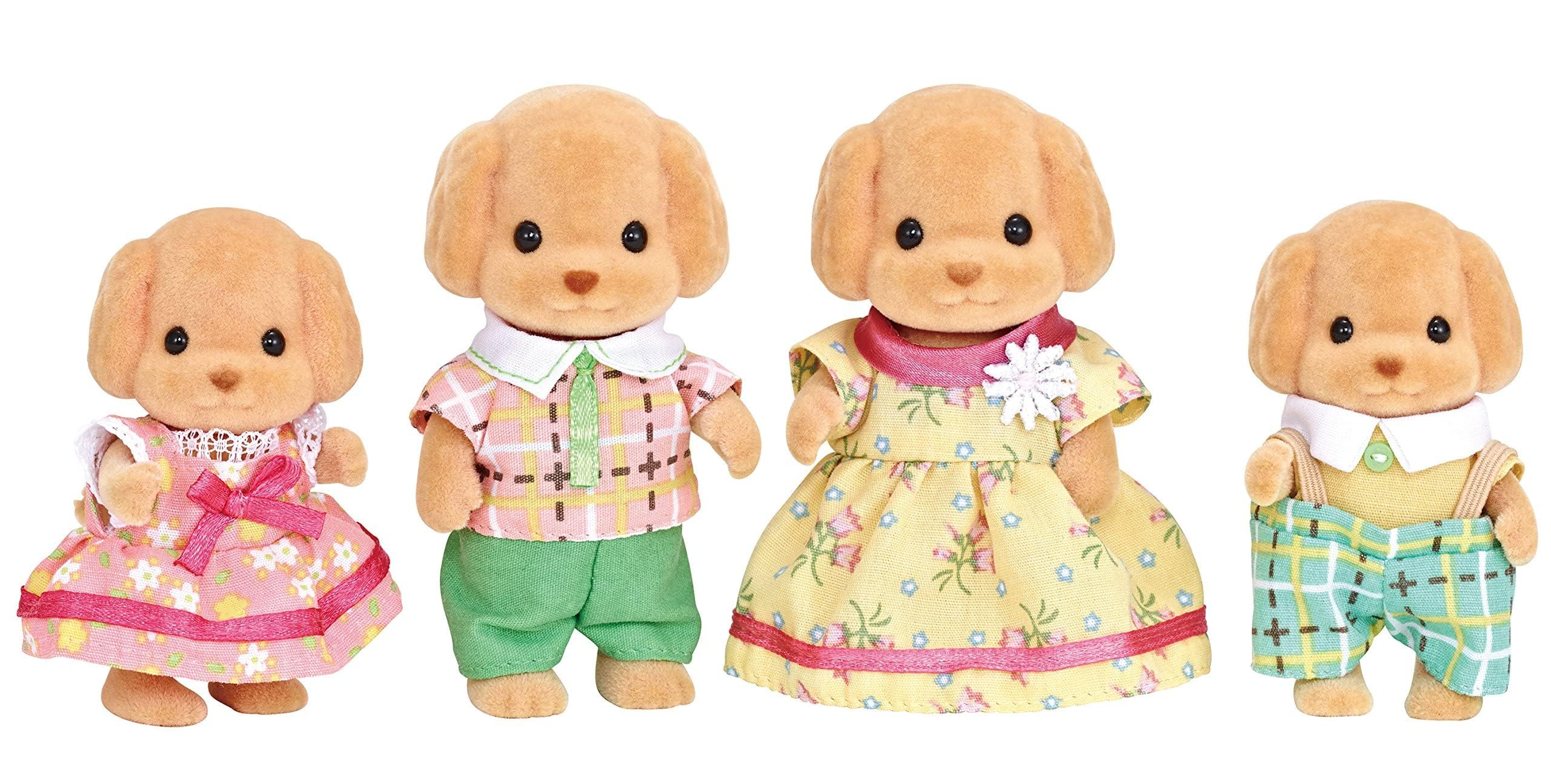 Sylvanian Families Toy Poodle Family - 4-Piece Playset with Story Book 8