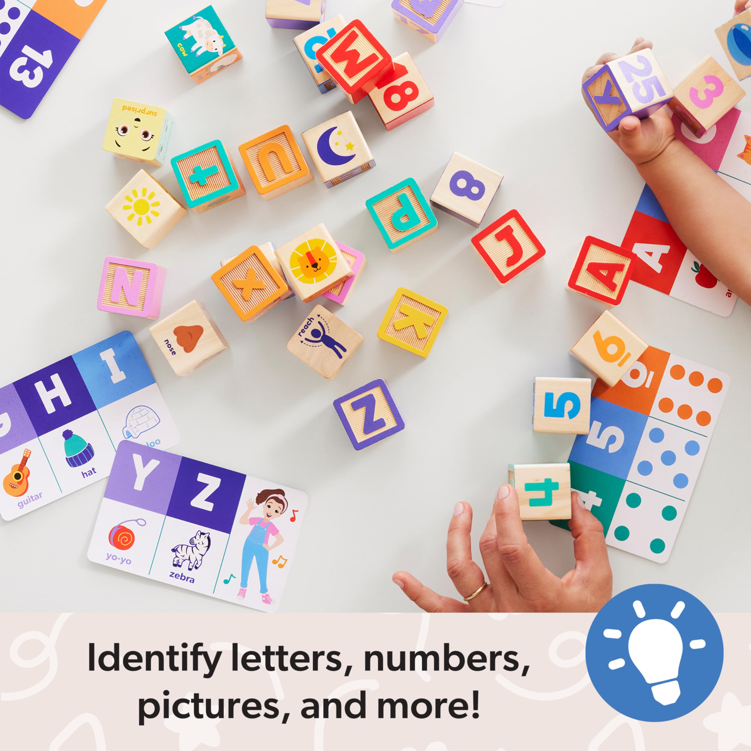 Melissa & Doug Ms. Rachel Wooden Learning Blocks Set for Ages 18 Months+ | 30 Blocks & 14 Cards 5