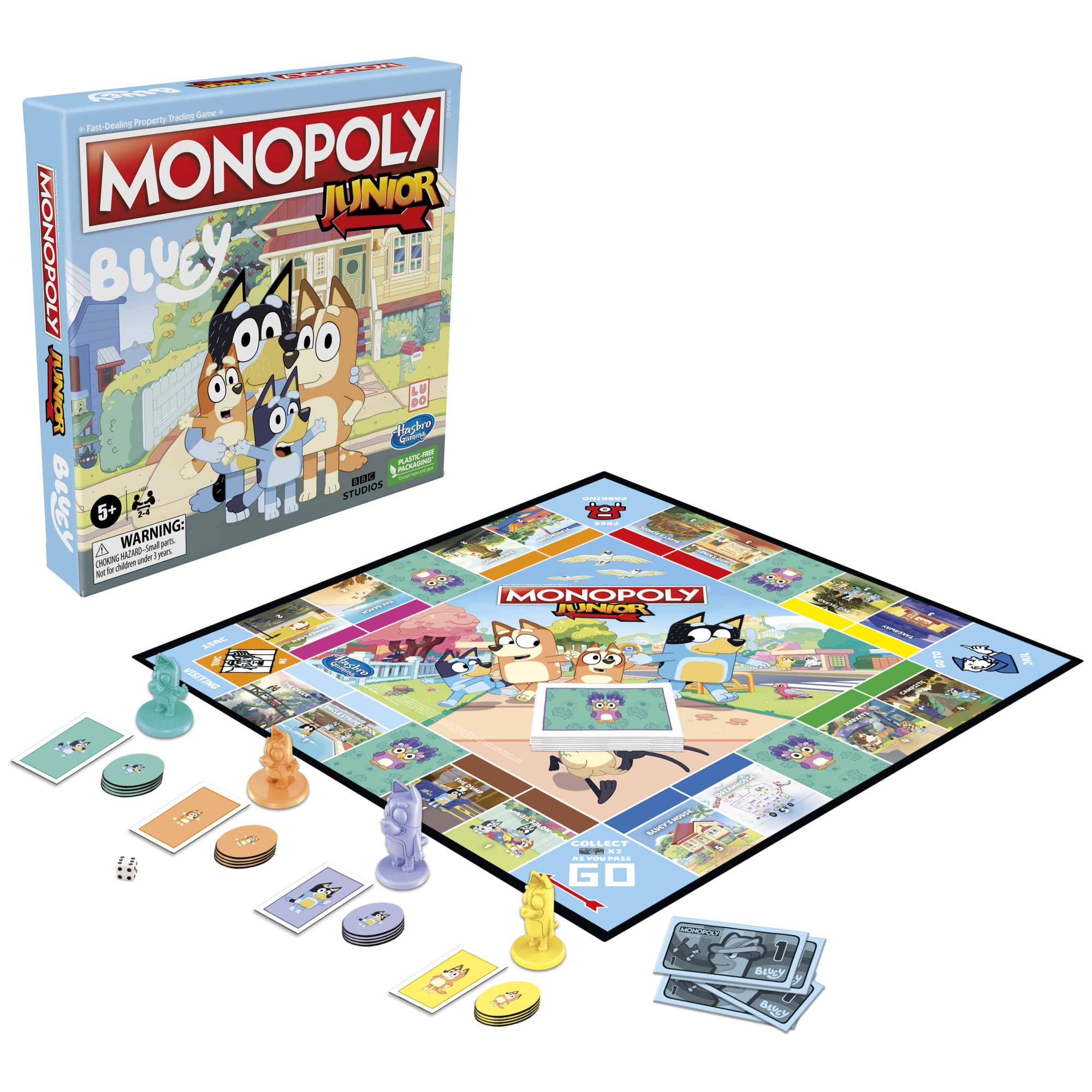 Monopoly Junior Board Game: Bluey Edition | Ages 5+ | 2-4 Players 3