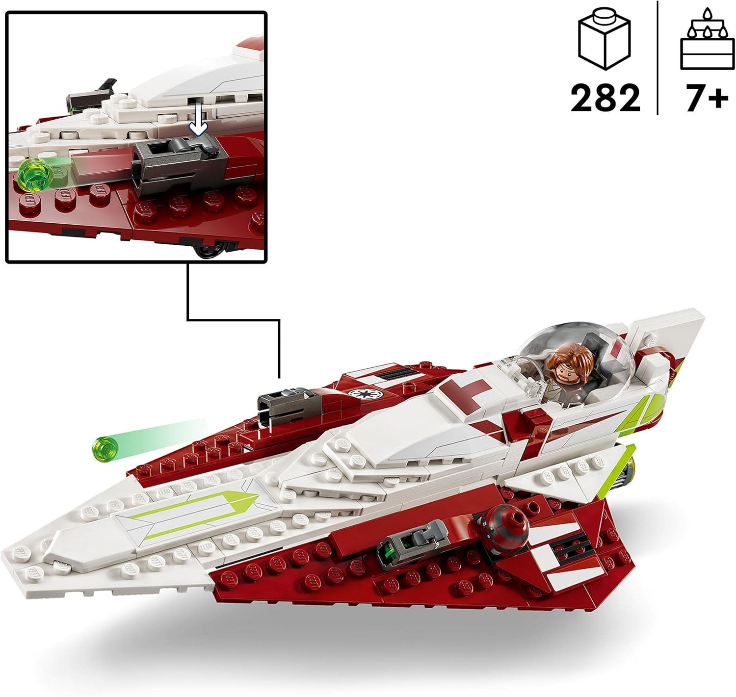 LEGO 75333 Star Wars Obi-Wan Kenobis Jedi-Starfighter, Bauset für Kinder ab 7 Jahren 8