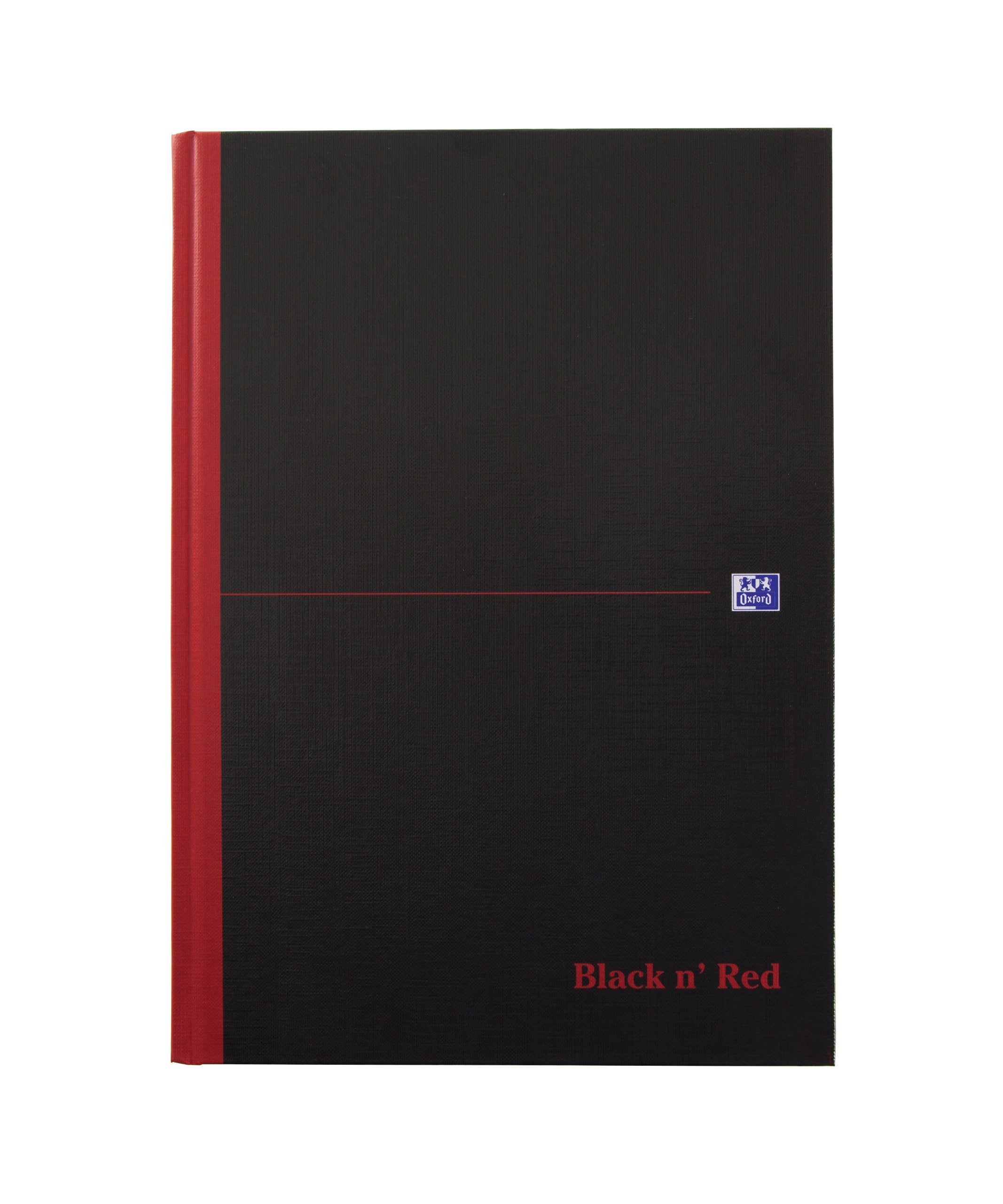 Black n' Red A4 Casebound Hardback Notebook - Ruled (1 Notebook)