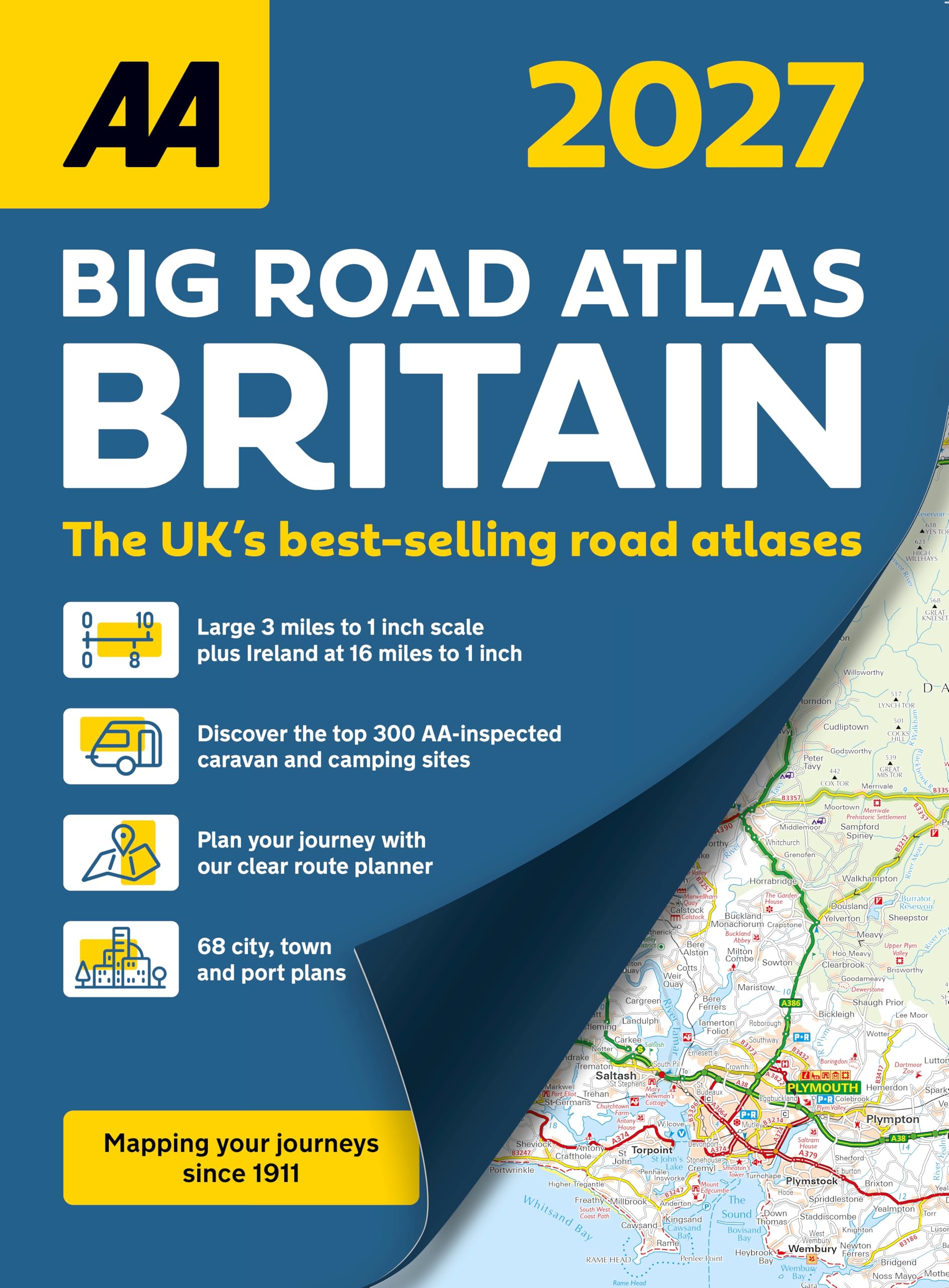 AA Big Road Atlas Britain 2027 - Standard Edition Paperback | 160 Pages | English 1