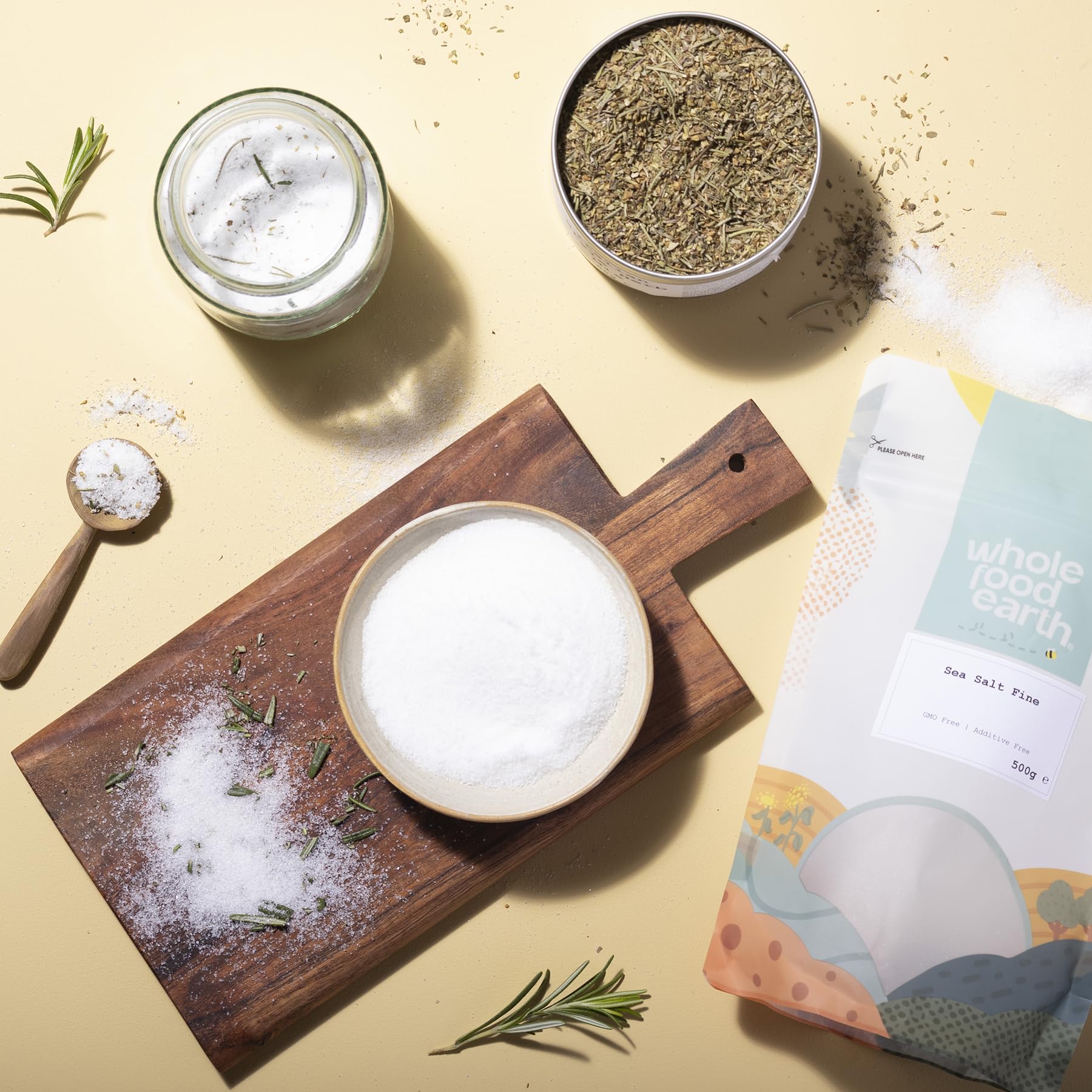 Wholefood Earth Fine Sea Salt - 1kg | GMO Free 3