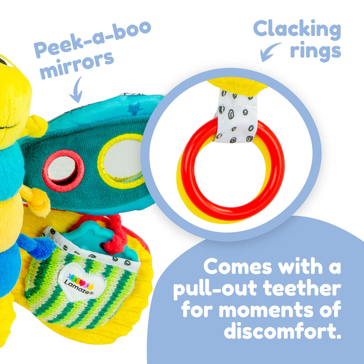 Lamaze Freddie the Firefly - Sensory Toy for Babies 0-12 Months with Teether & Crinkle Wings