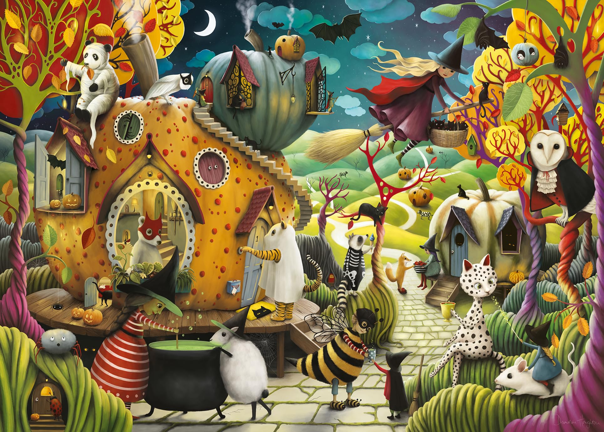 Ravensburger Happy Halloween 1000-Piece Jigsaw Puzzle - Premium Quality Puzzle for Adults & Kids 12+ 1