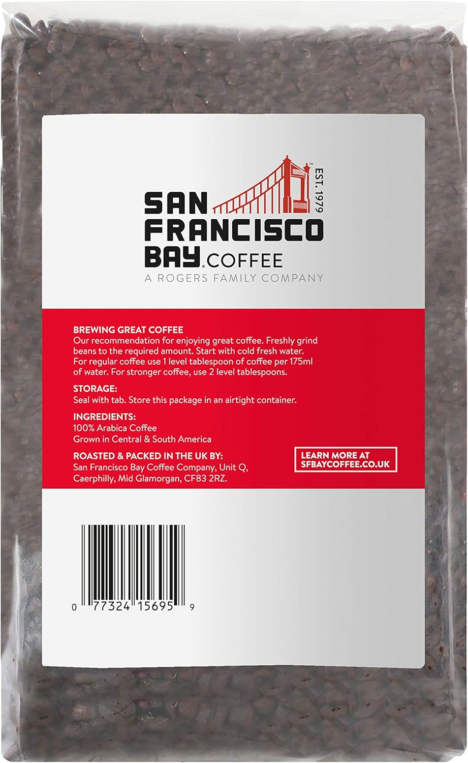 San Francisco Bay Coffee Welsh Blend, Whole Bean, 908g