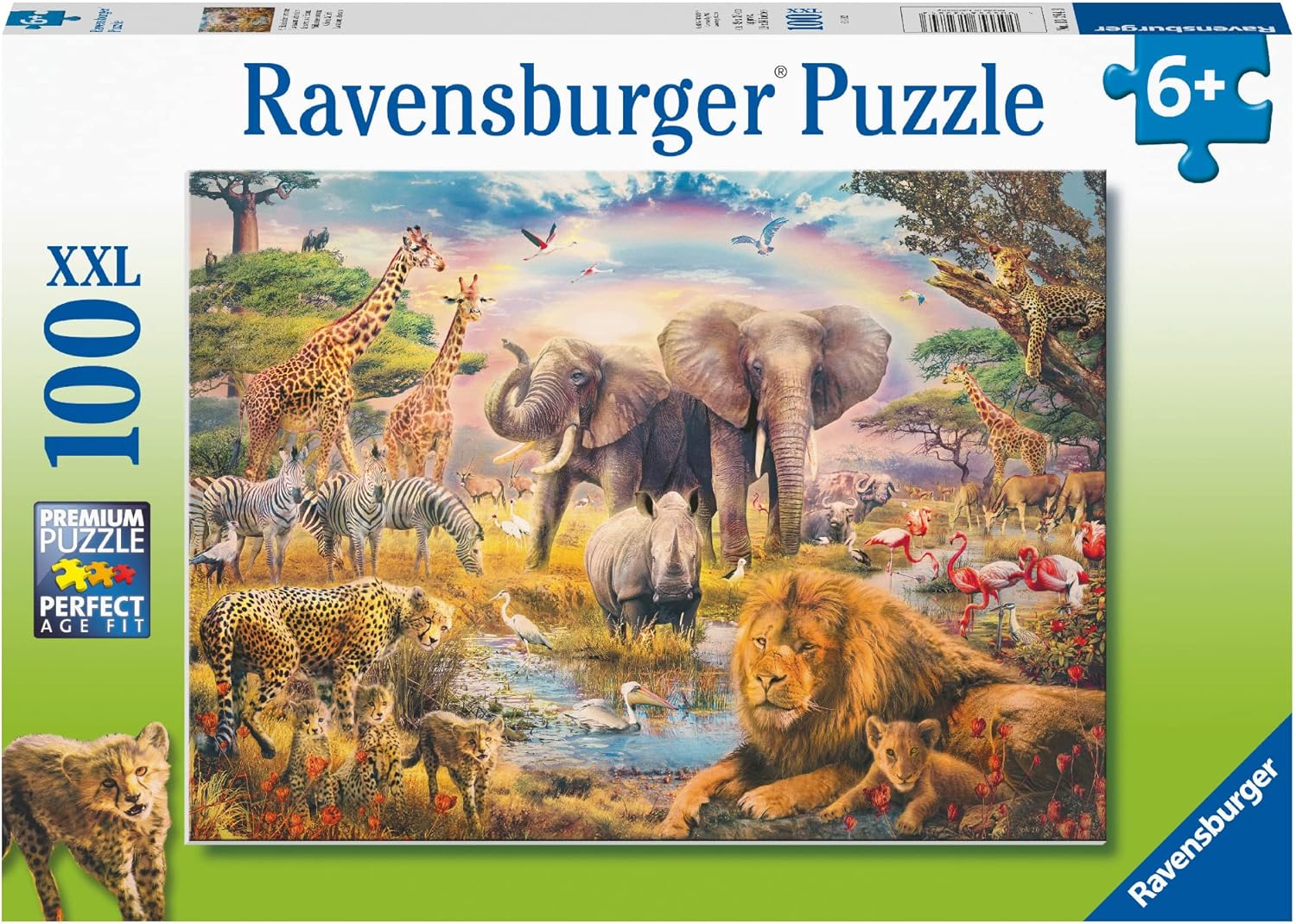 Ravensburger African Safari 100 Piece Jigsaw Puzzle - XXL Pieces for Kids 6 Years Up 1