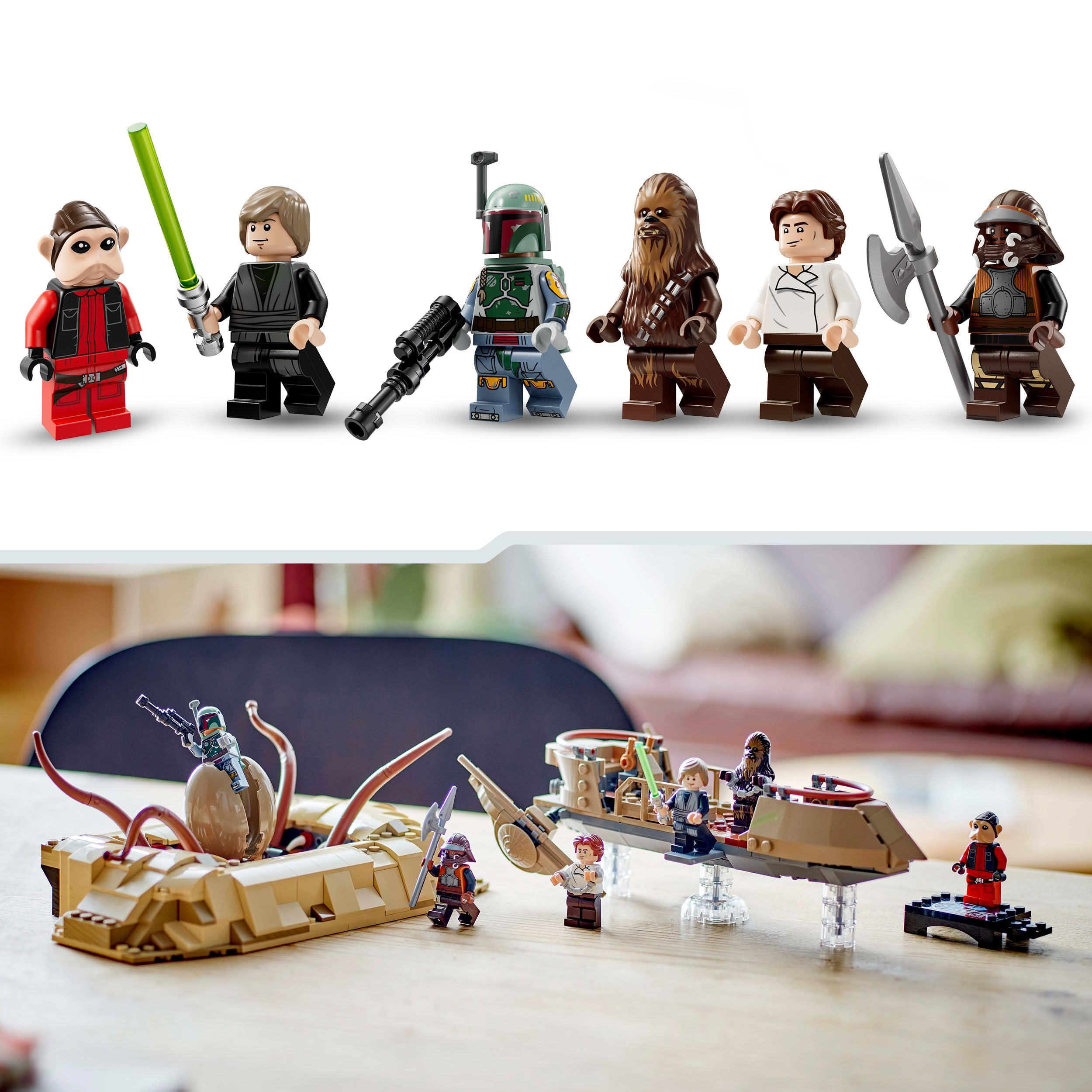 LEGO Star Wars: Return of the Jedi Desert Skiff & Sarlacc Pit Playset - Buildable Vehicle Toy for Kids 9+ 9