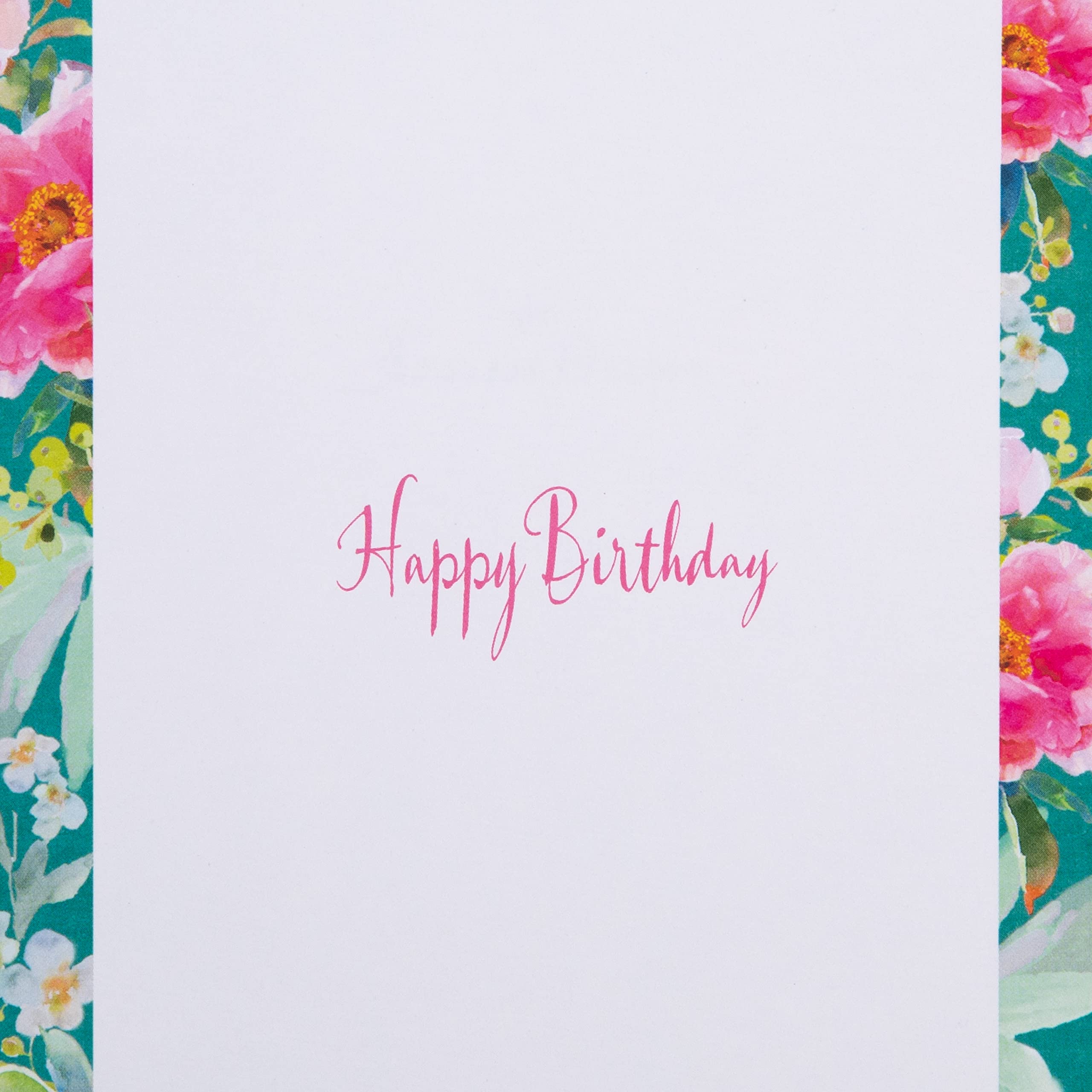 Hallmark Birthday Card for Sister - Floral Design with Gold Foil & 3D Attachment | 20.2cm x 13.8cm 4