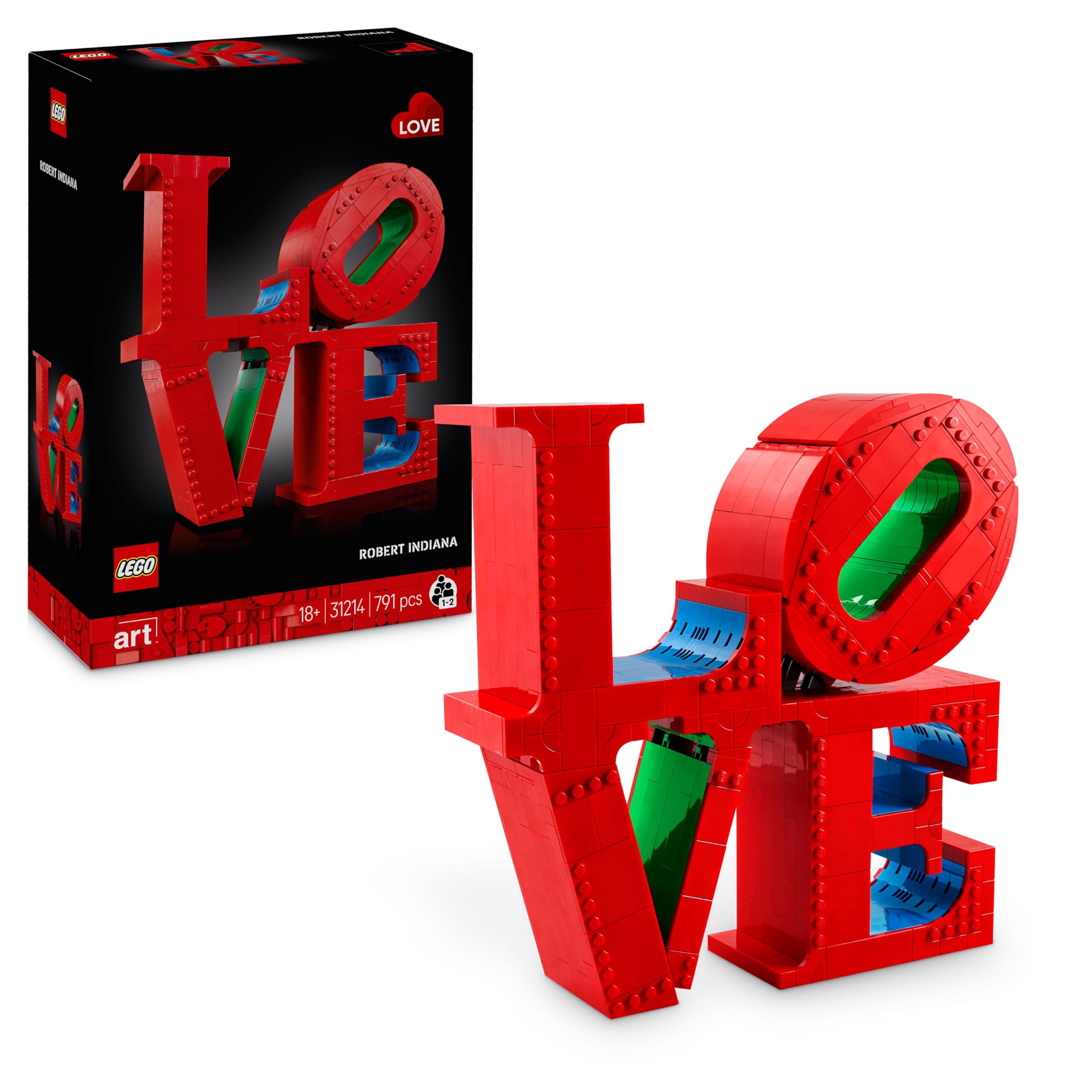 LEGO Art LOVE Building Set 31214 - Brick-Built Home Decor for Adults 1