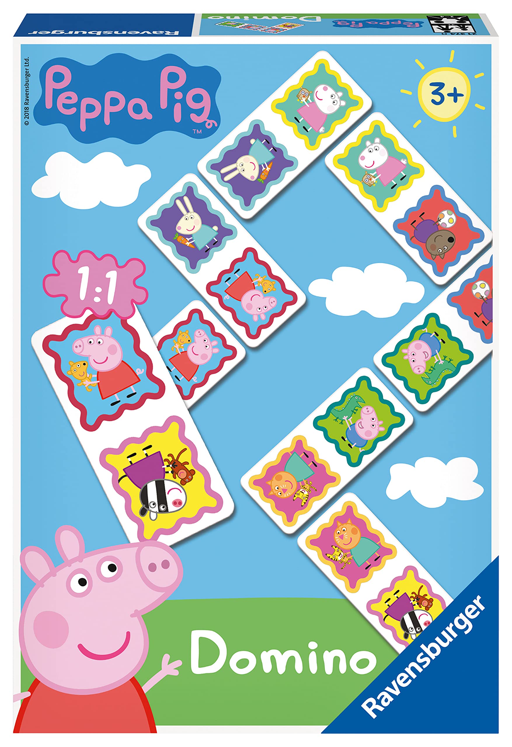 Ravensburger Peppa Pig Dominoes Set - 28 Pieces for Children Age 3+ | Multicolor Cardboard 5