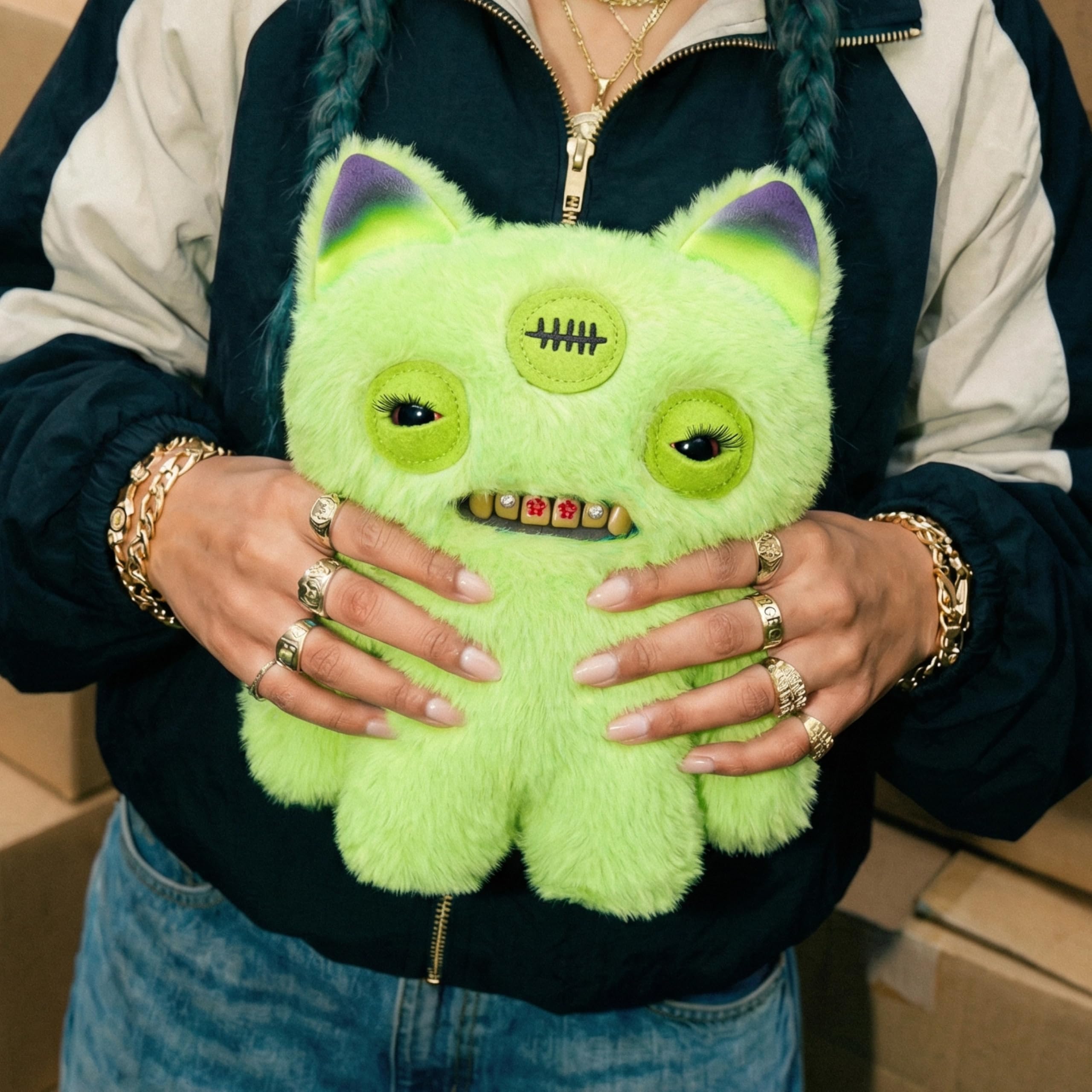 Fuggler Annoyed Alien Soft Doll - 9 Inch Plush Collectible Toy 8