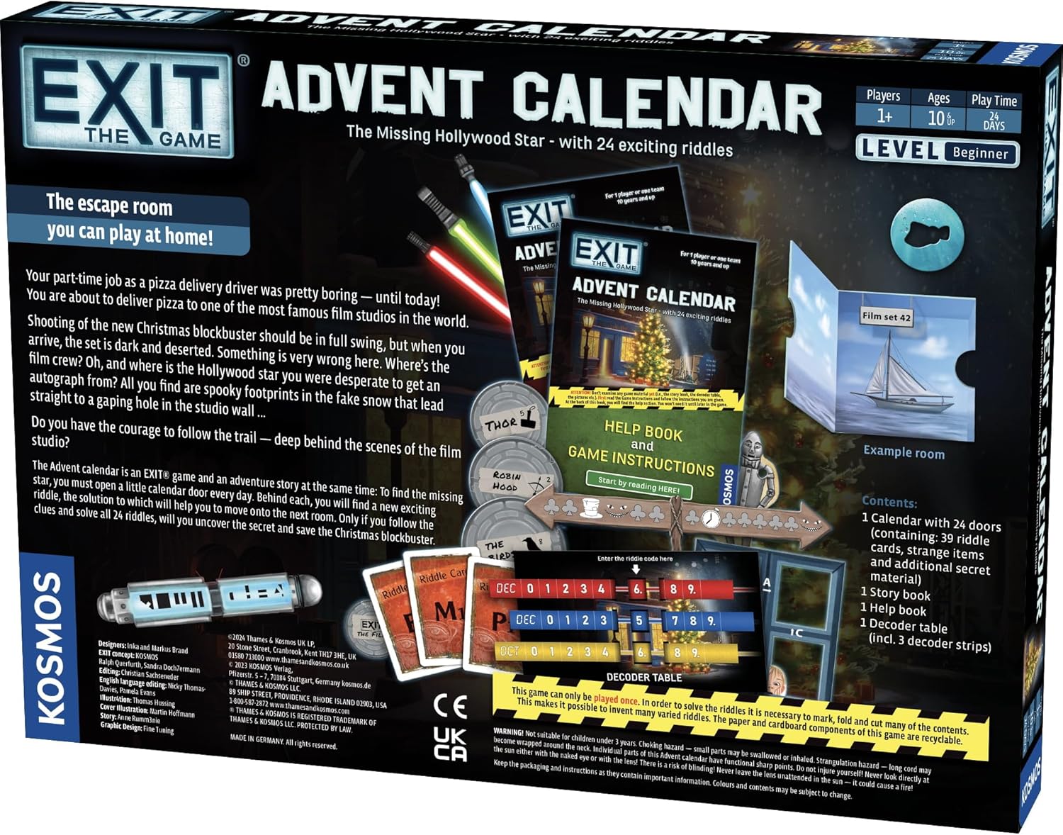 Thames & Kosmos EXIT: Advent Calendar - The Missing Hollywood Star Escape Room Game 4