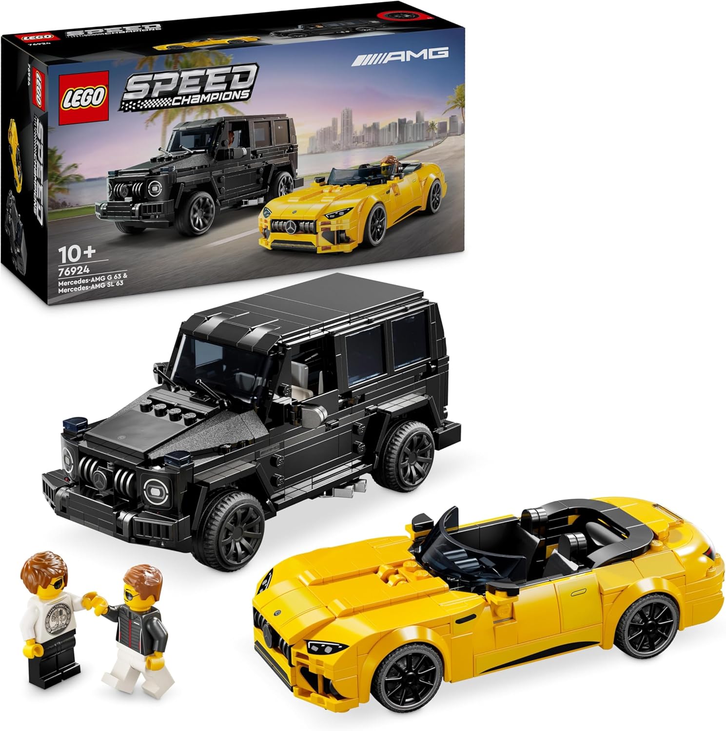 LEGO Speed ​​Champions Mercedes-AMG G 63 &amp; SL 63 76924 – Baubares Auto-Spielset für Kinder ab 10 Jahren