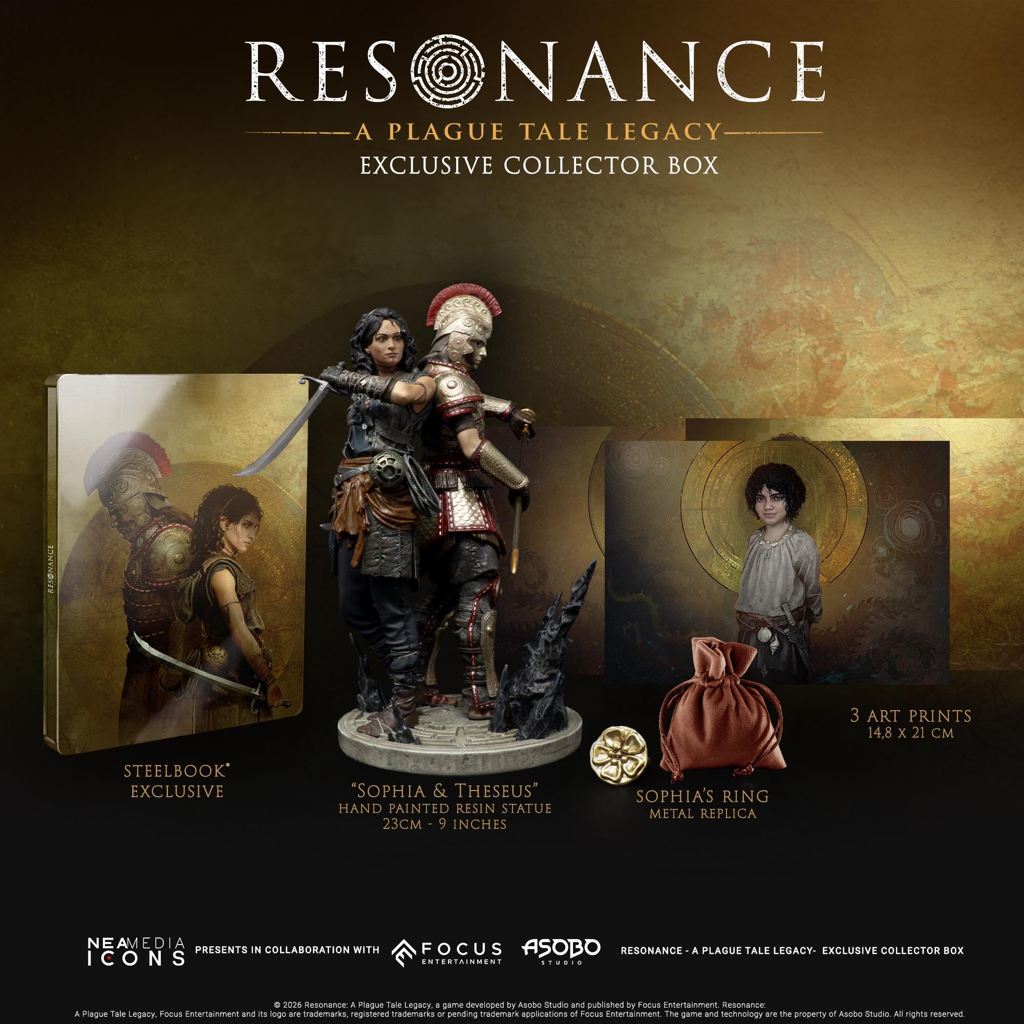Neamedia Icons A Plague Tale Resonance Collector Box - Sophia & Theseus Figurine | Numbered Edition | 23cm Figurine 1
