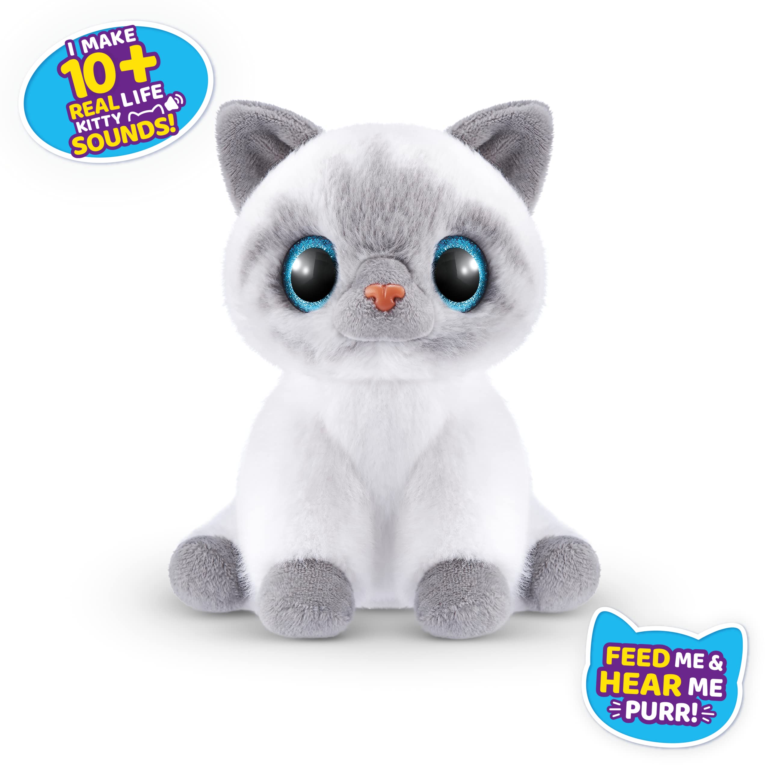 Pets Alive Smitten Kitten - Bonnie, Interactive Electronic Plush Toy with 10 Real Kitten Sounds, Ages 3+ 5