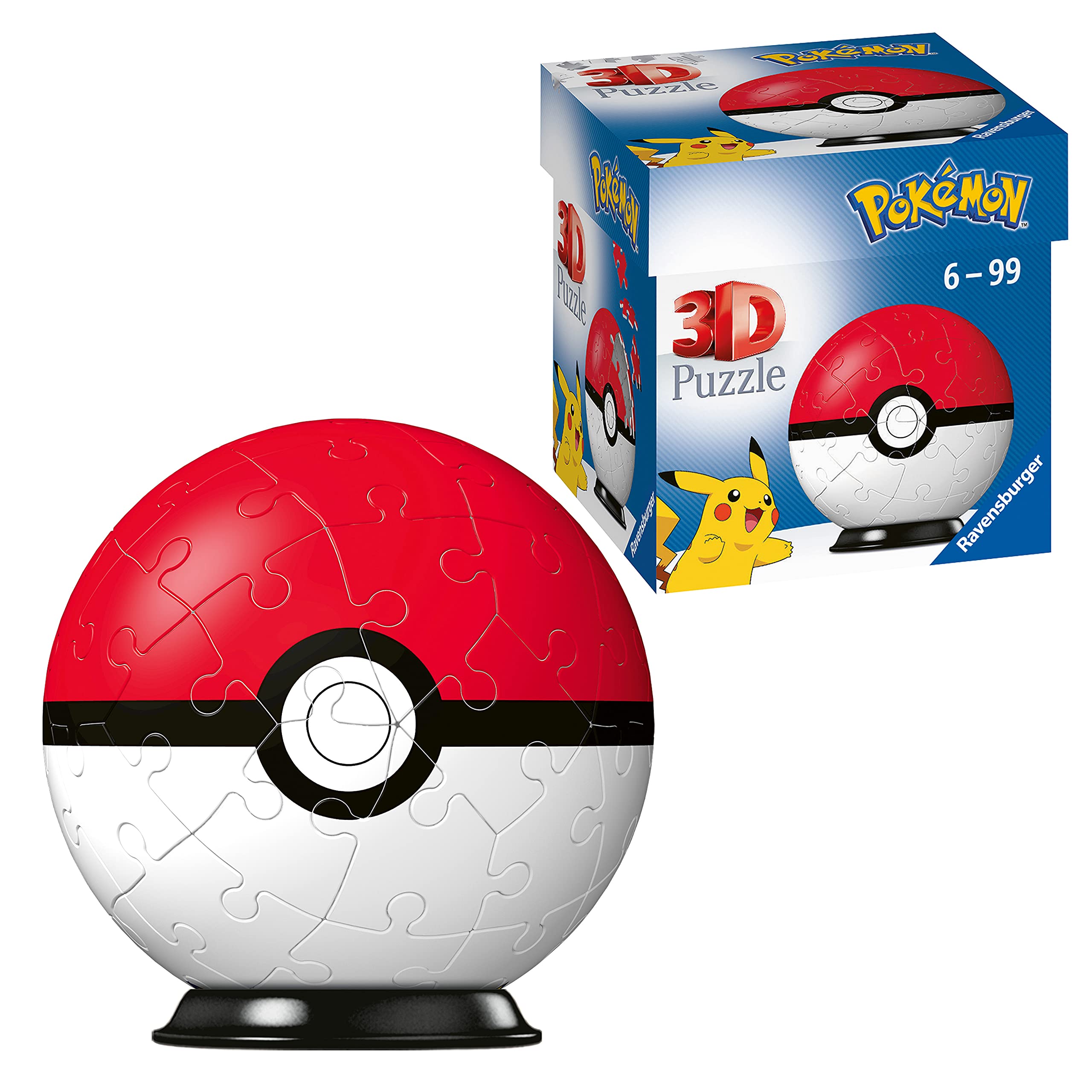 Ravensburger Pokémon Great Ball 3D-Puzzle – 54-teiliges Kunststoffpuzzle für Kinder ab 7 Jahren