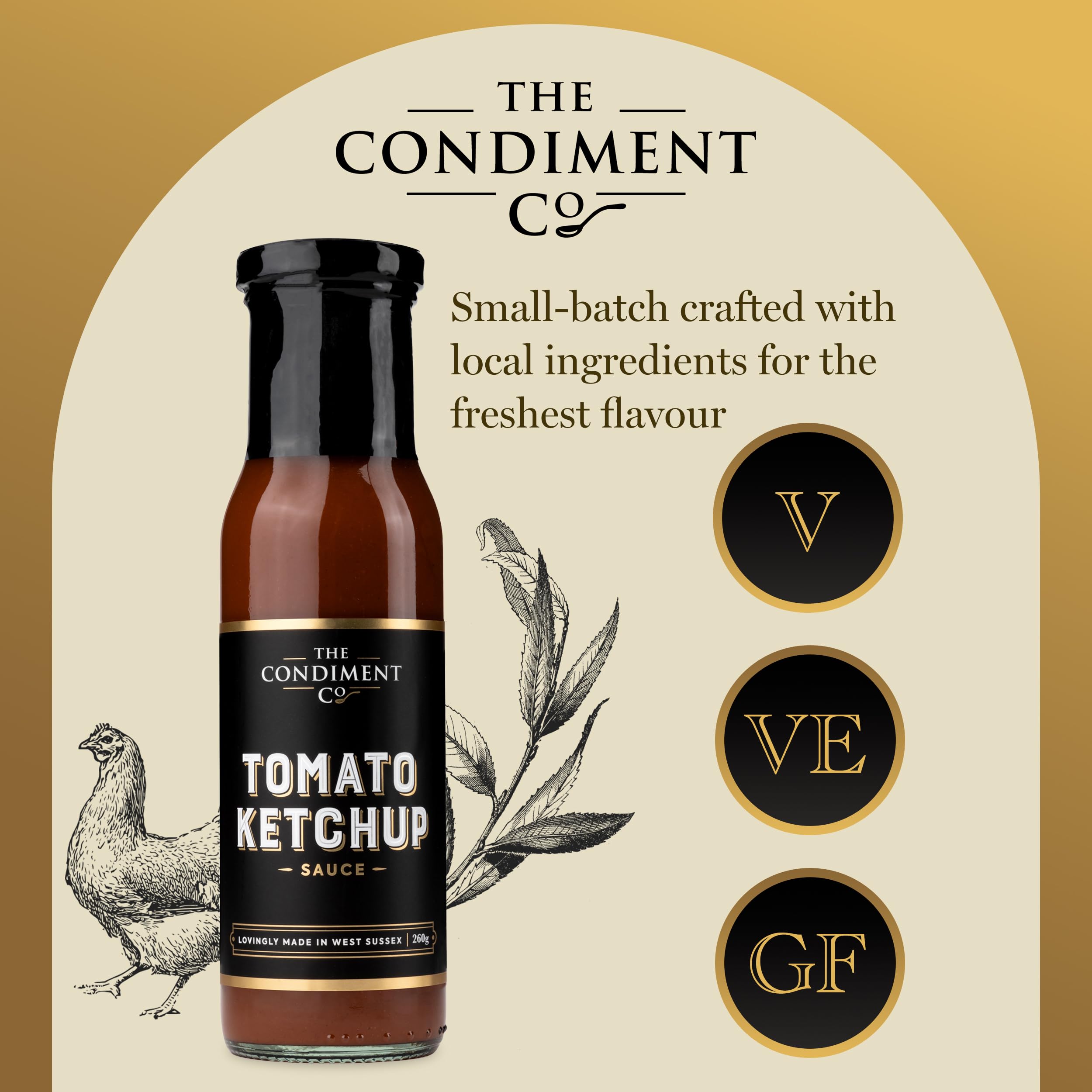 The Condiment Company Tomato Ketchup - Rich Classic Flavour, Vegan & Gluten Free | 260g Bottle 2