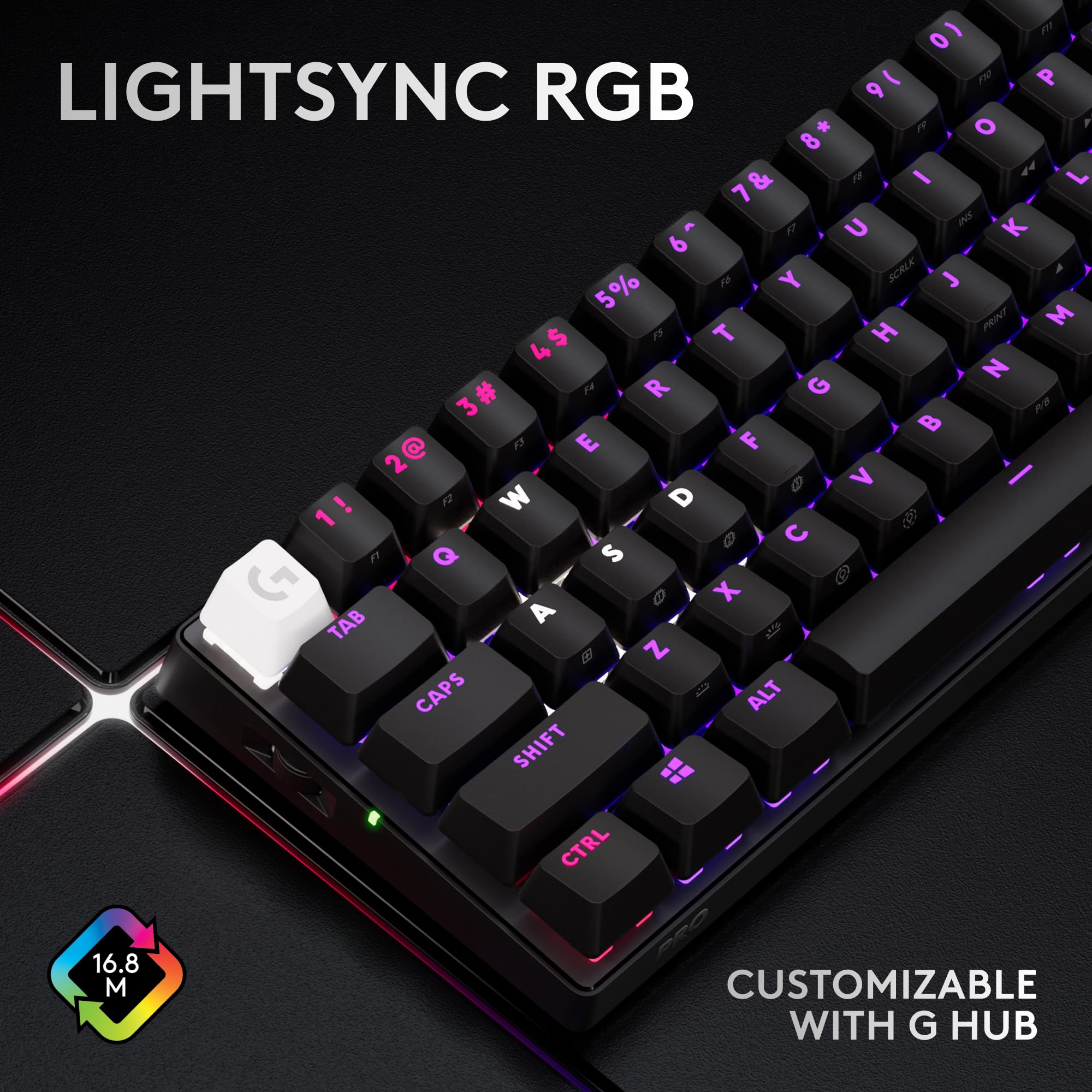 Logitech G PRO X 60 LIGHTSPEED Wireless Gaming Keyboard - Ultra Compact TKL with Optical Switches 17