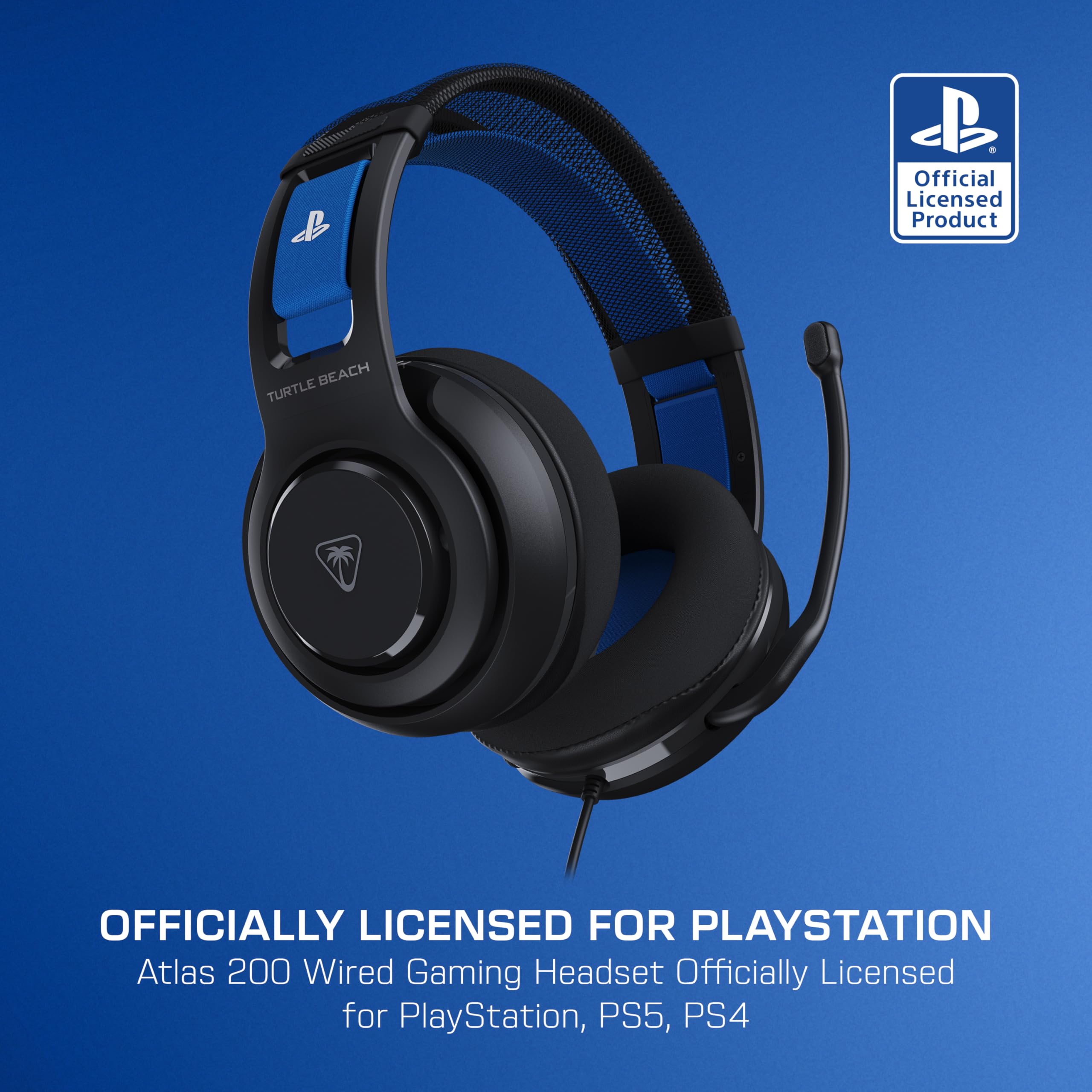 Turtle Beach Atlas 200 Wired Gaming Headset - Black | PS5/PS4 Optimized | 3D Audio Support 2