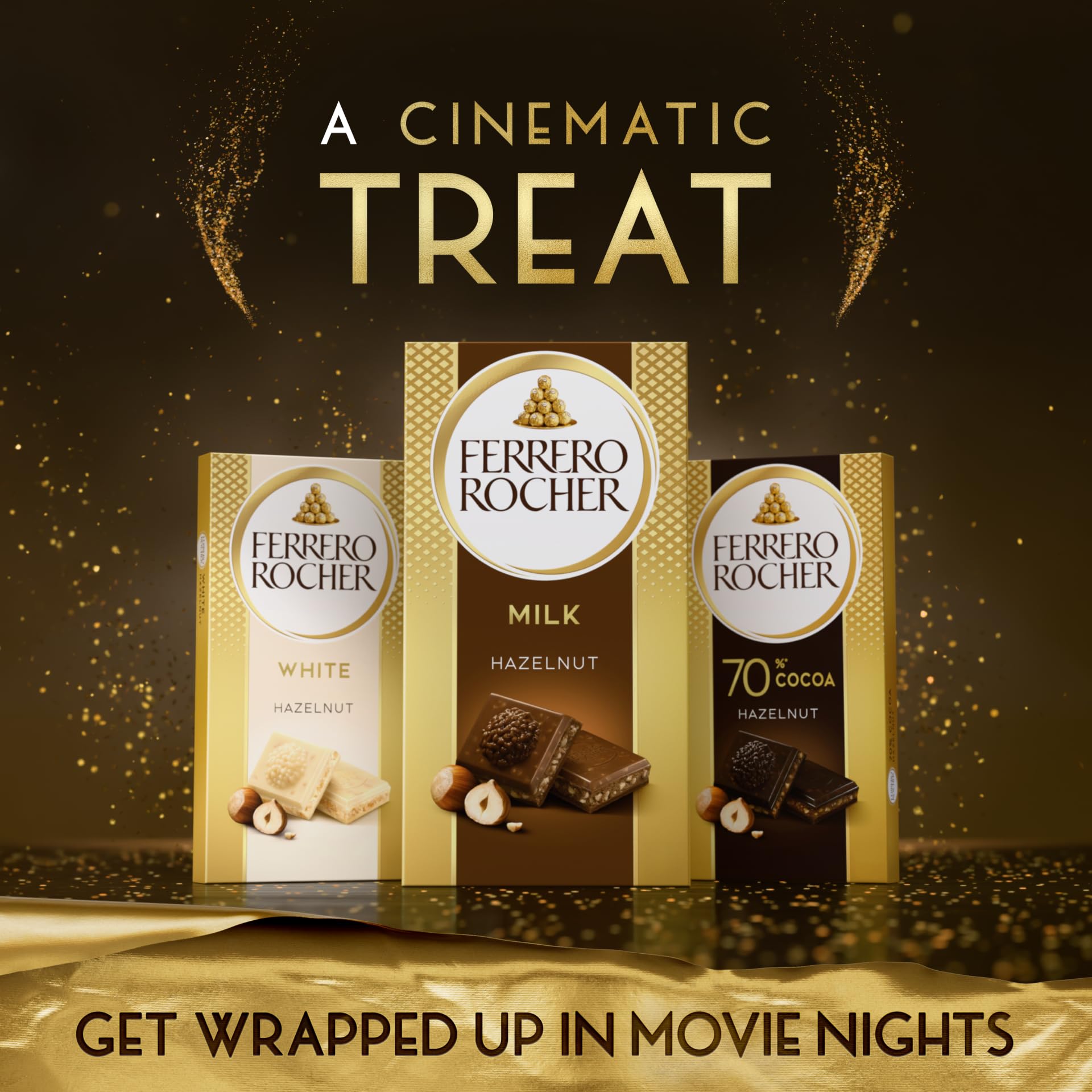 Ferrero Rocher Dark Chocolate and Hazelnut Bar, 55% Cocoa, 90g 7