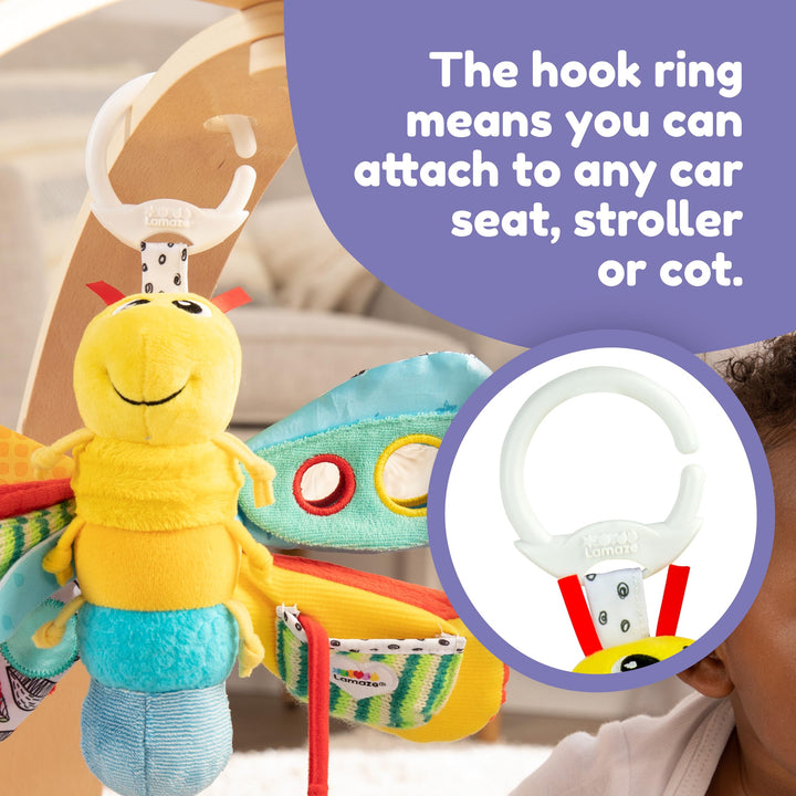 Lamaze Freddie the Firefly - Sensory Toy for Babies 0-12 Months with Teether & Crinkle Wings