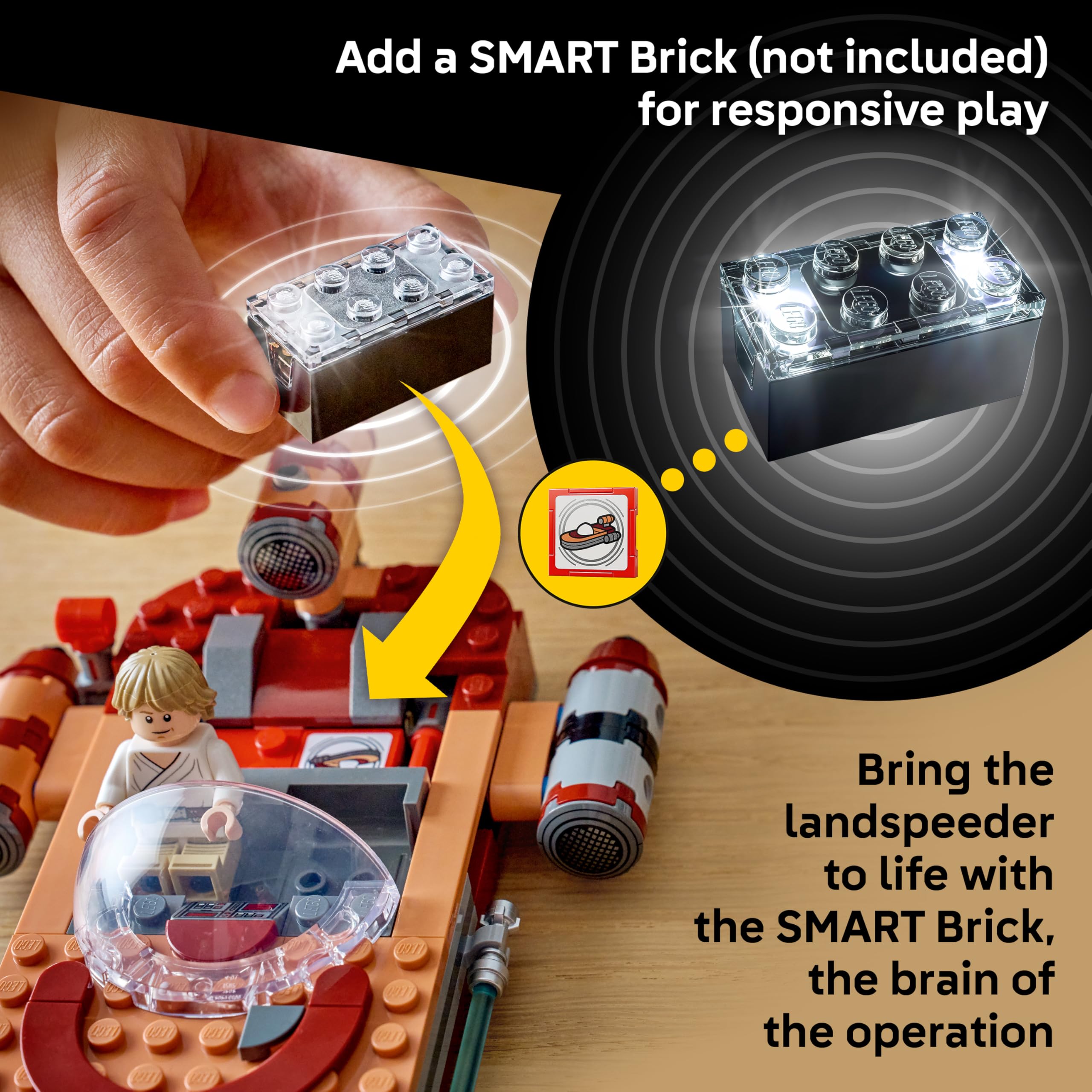 LEGO Star Wars 75420 SMART Play: Luke's Landspeeder Compatible Playset | Ages 6+ 5