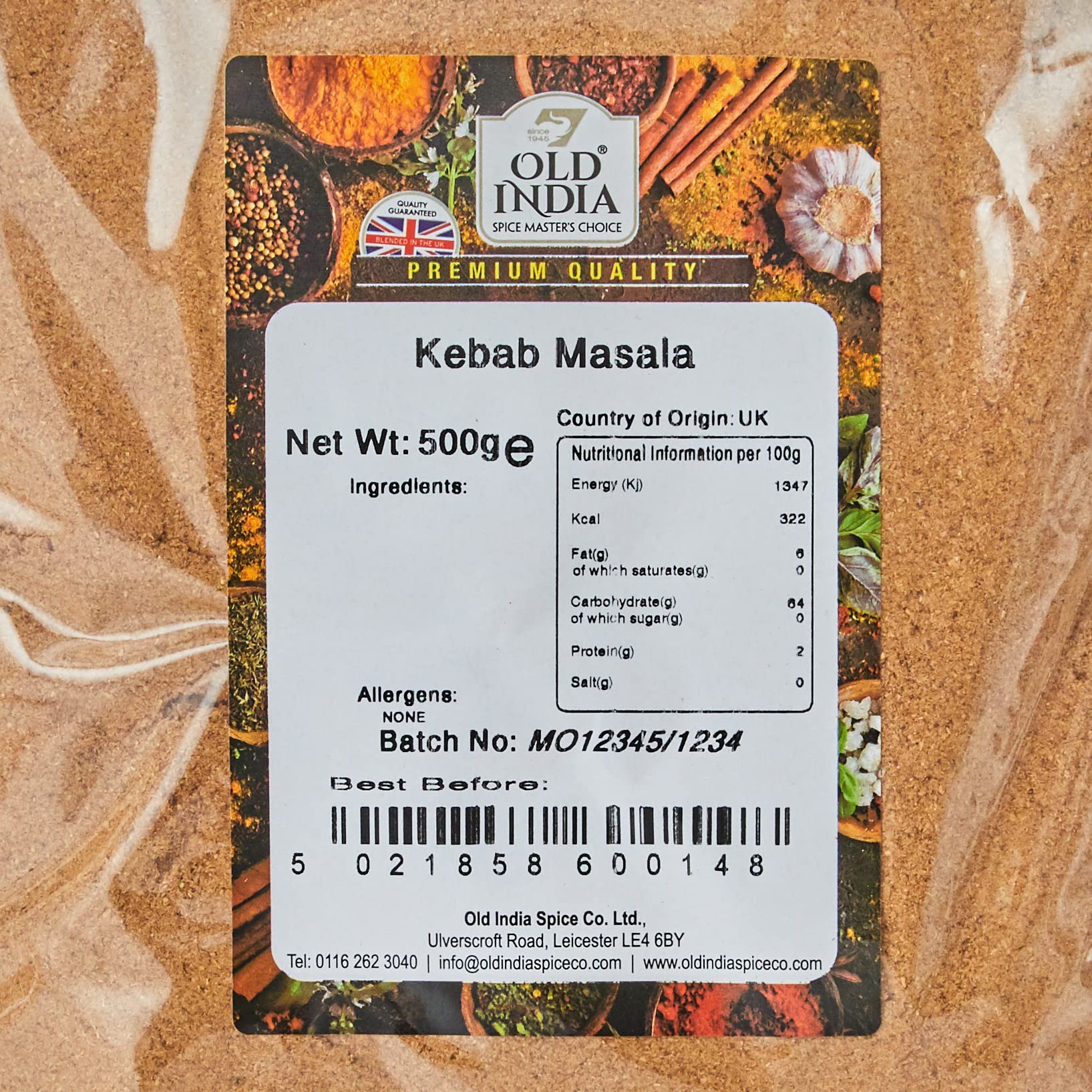Old India Kebab Masala 500g - Indian Seasoning Blend for Curries, Vegetables & Stews 3