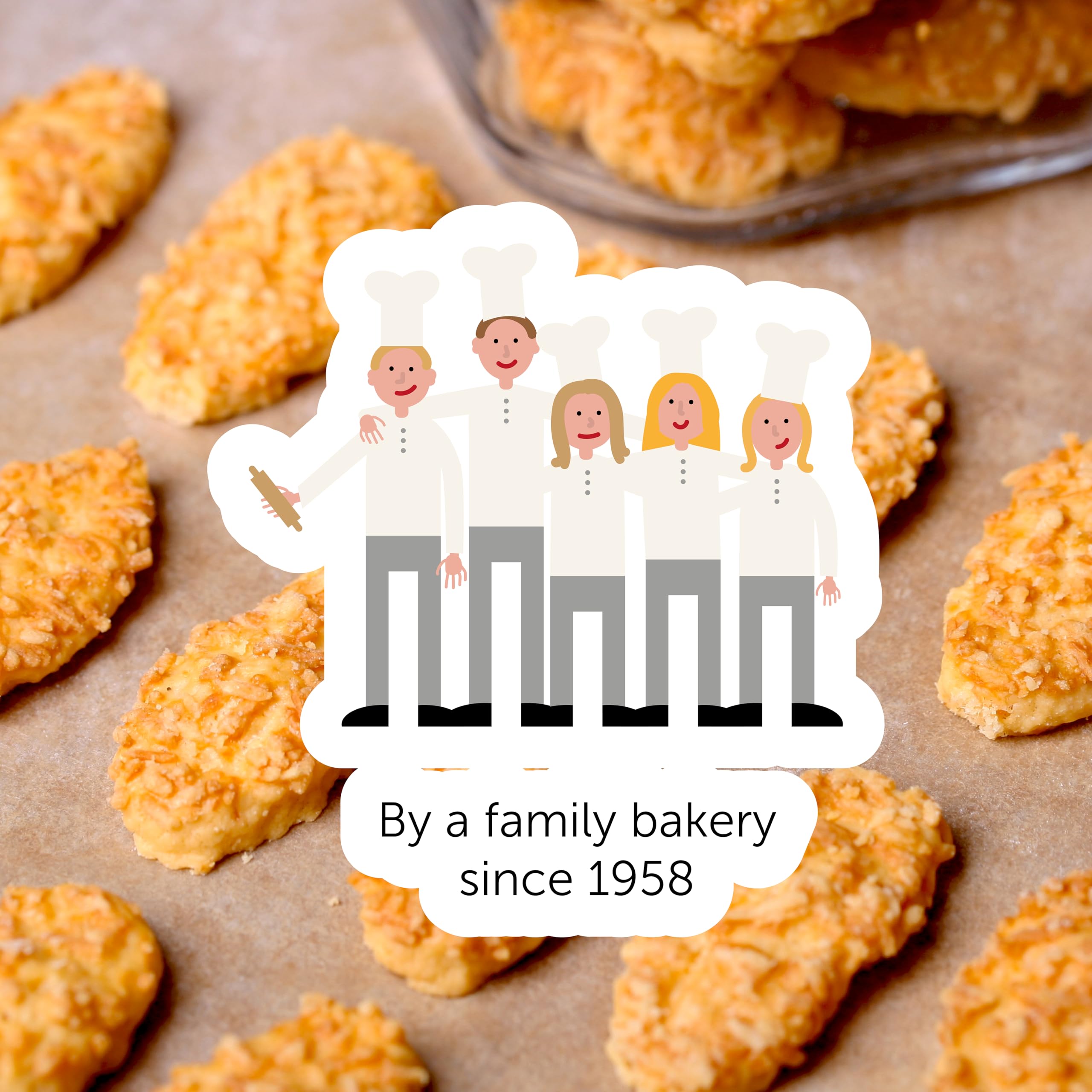 Buiteman Cheddar Biscuits - Made with Fully Cured Cheddar | 100g Pack 7