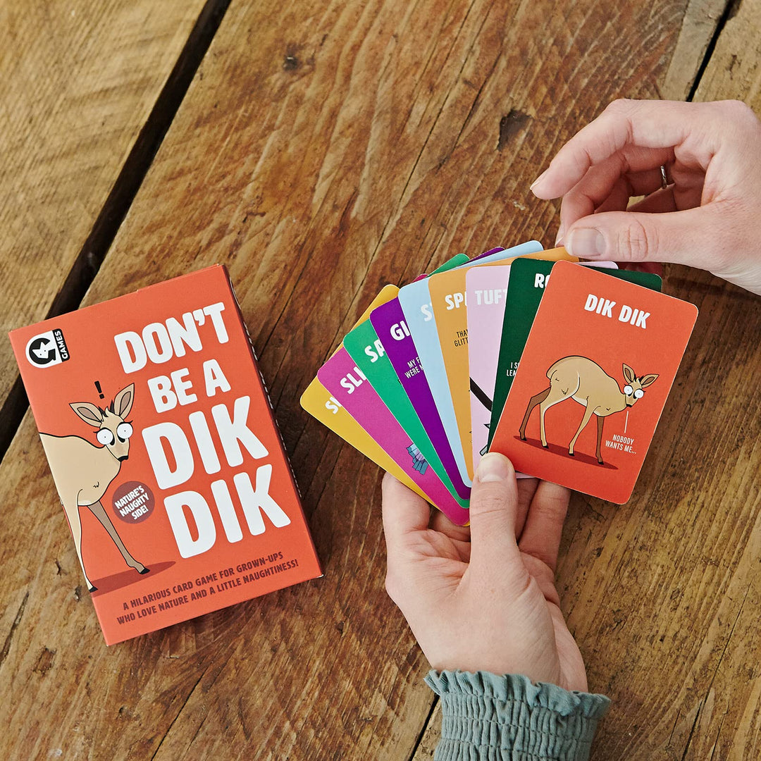 Ginger Fox Don't Be A Dik Dik Card Game - Hilarious Adult Nature Party Game for 3-6 Players