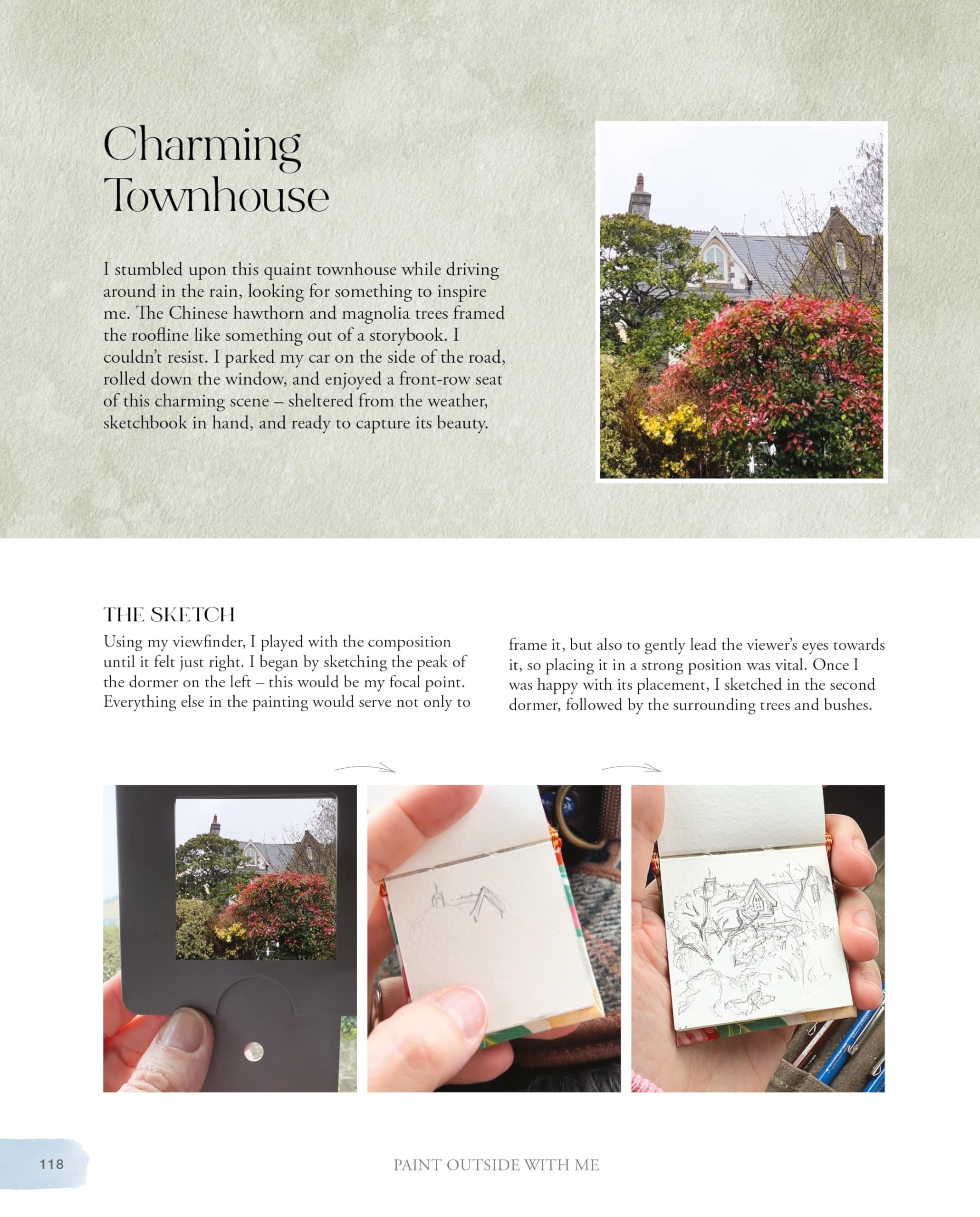 David & Charles The Big Book of Tiny Painting - Guide to Outdoor Ink & Watercolour | Paperback 4
