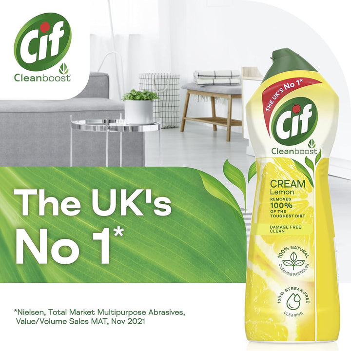 Cif - Lemon Cream Cleaner Multipurpose Surface Cleaner (940g)