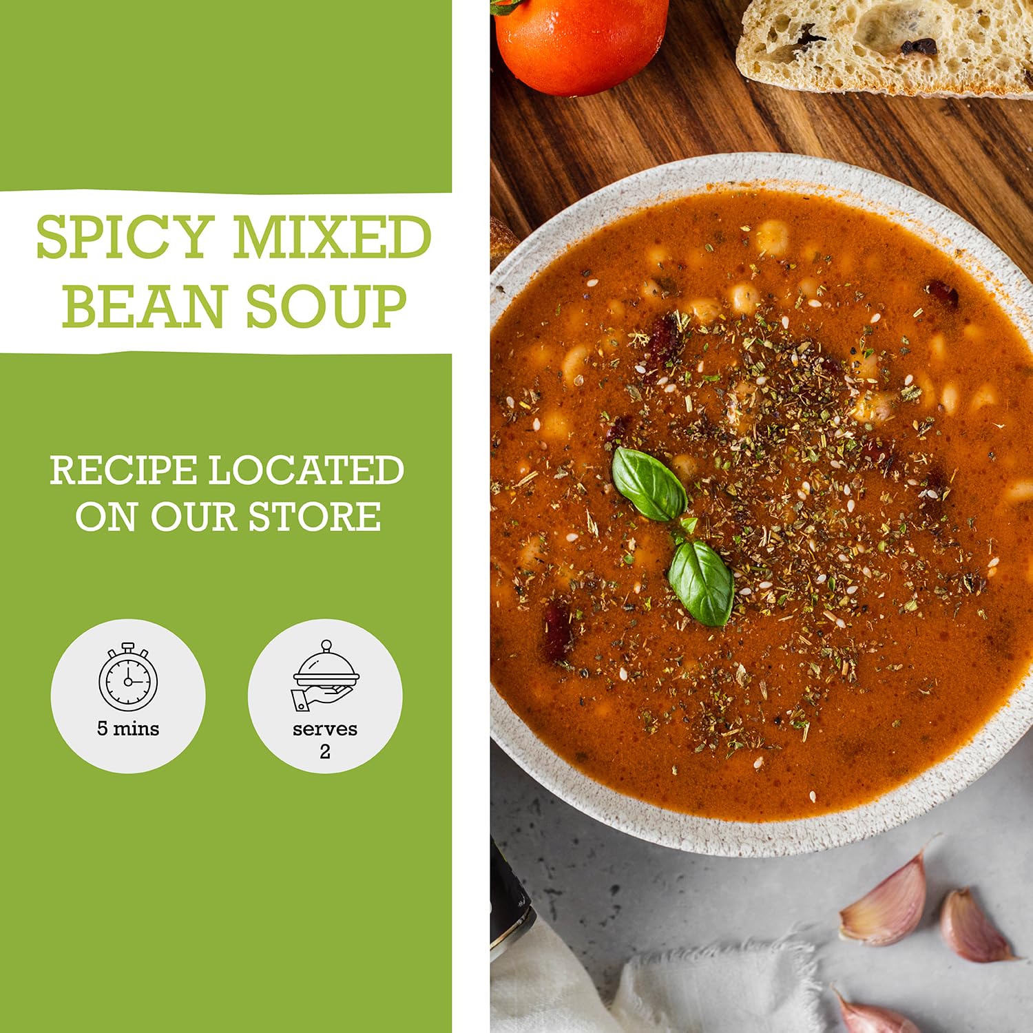 Mr Organic - Spicy Mixed Bean Soup 400g - Organic Vegan High Protein Tinned Soup 6