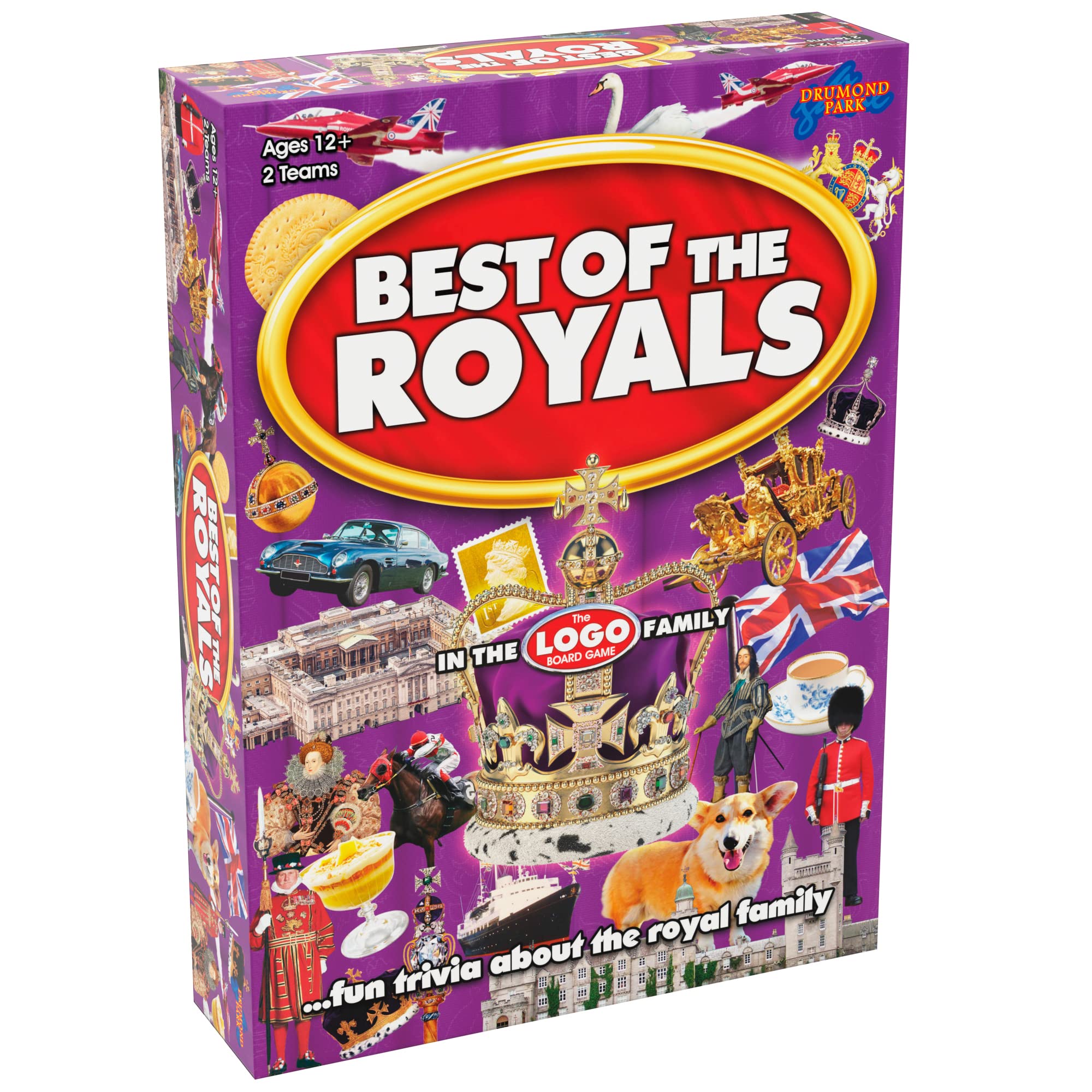 Drumond Park Best of the Royals Logo Board Game for2-8 Players, Family Trivia Game for Ages12+ 1