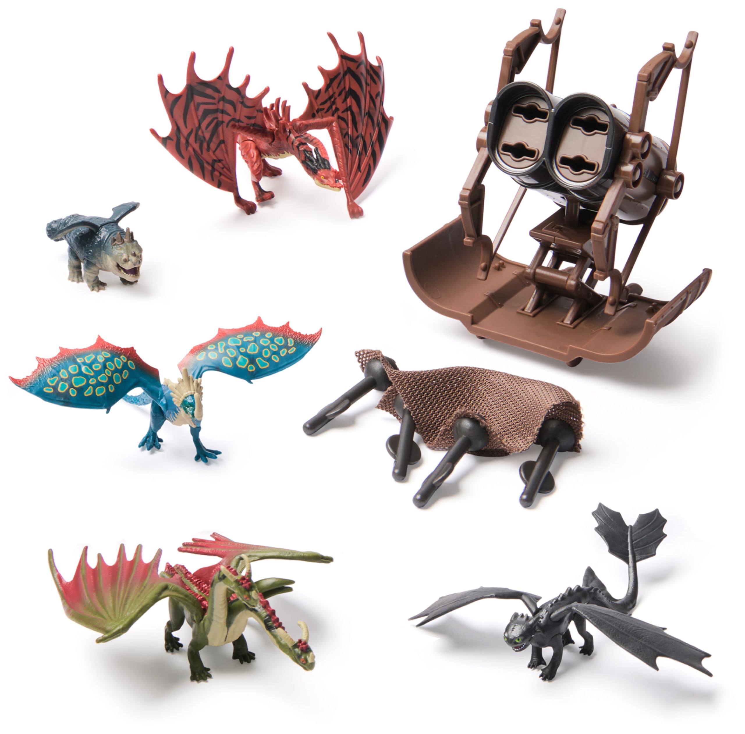 Dreamworks Dragons How to Train Your Dragon 5-Pack Dragon Catcher Set with Mangler - Action Figures for Kids 4+ 1
