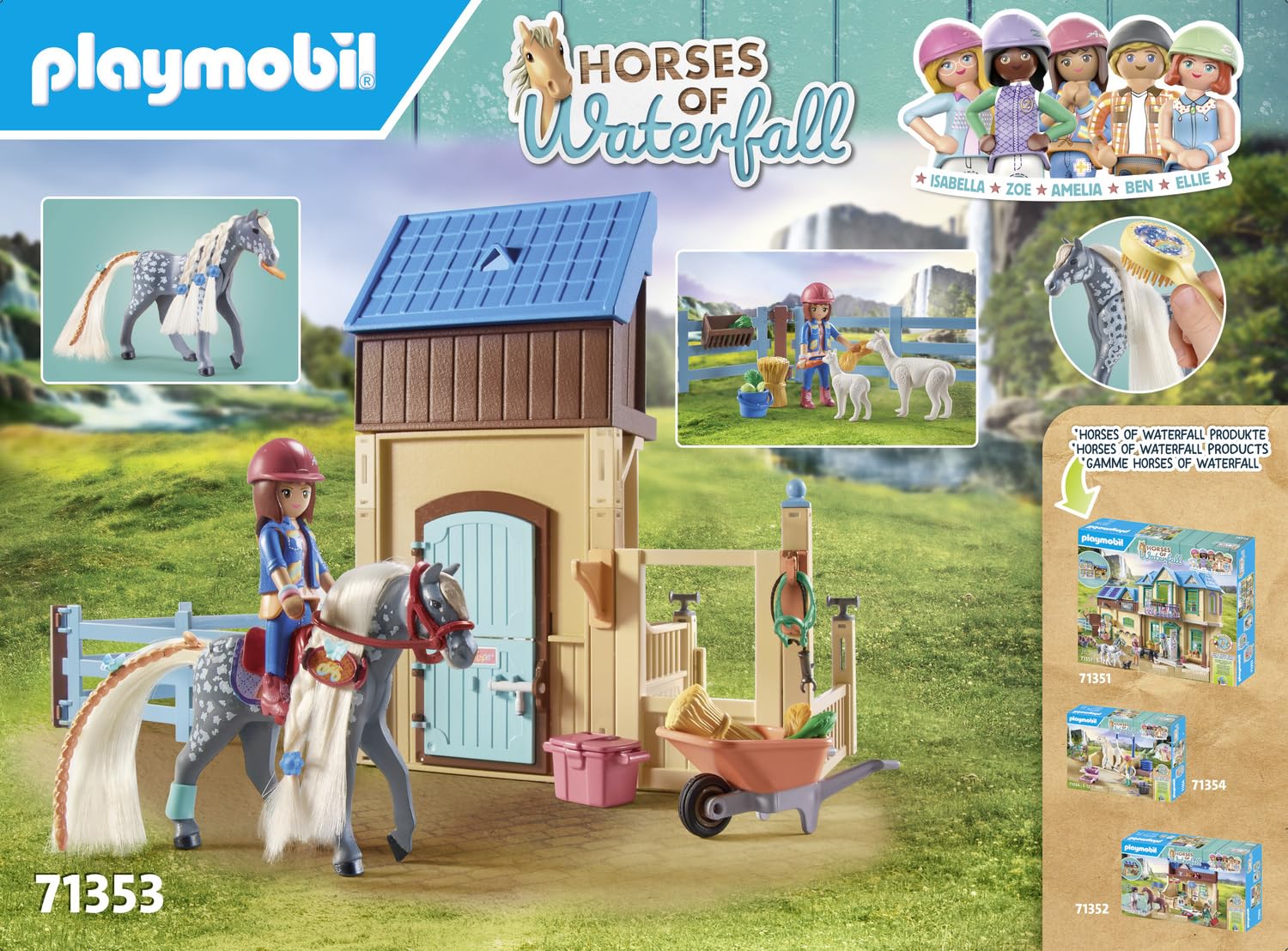Playmobil 71353 Horses of Waterfall Horse Stall with Amelia and Whisper - Imaginative Play Set for Kids 5+ 12