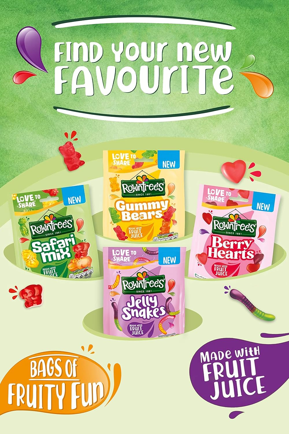 Nestlé Rowntree’s Berry Hearts Fruity Chewy Sweets, 115g 7